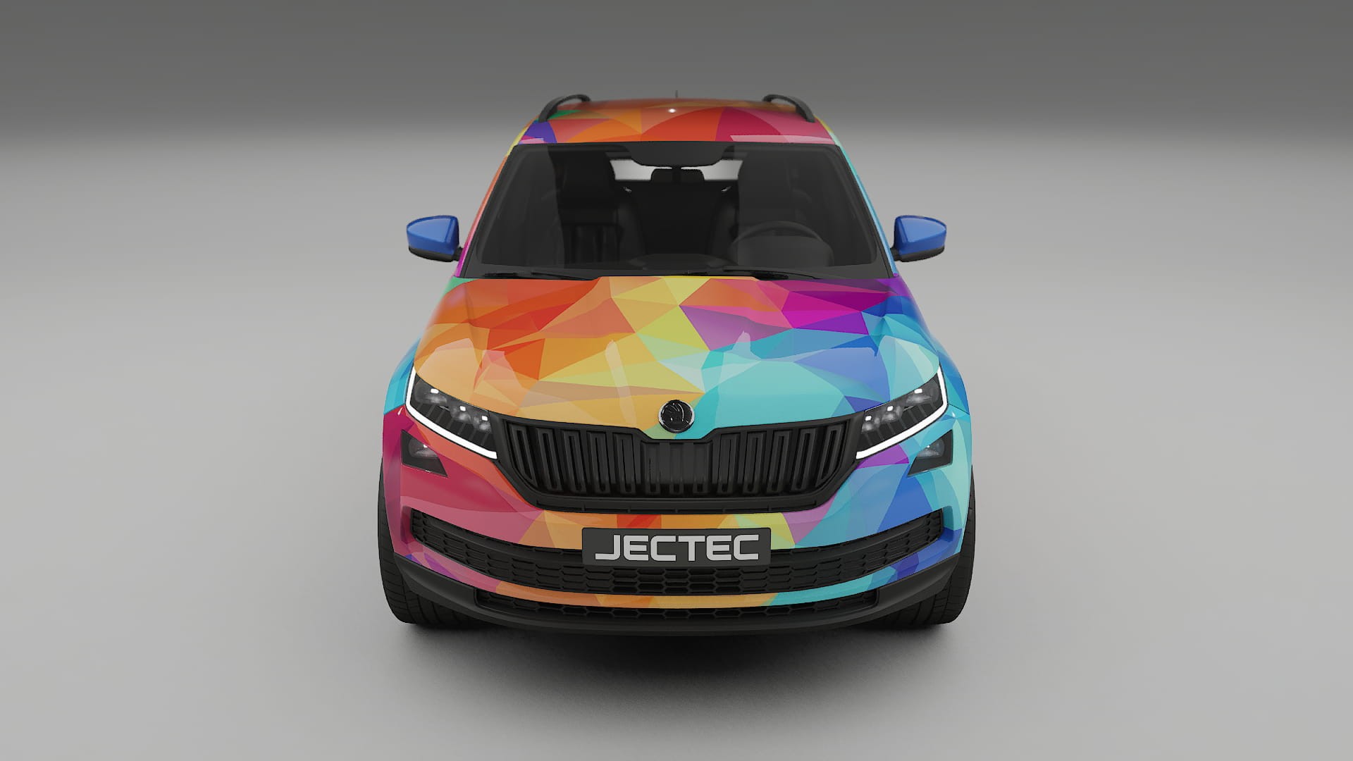 Škoda Kodiaq NS7 VECTOR VIBE – Ontworpen Wrap PPF Kit van Printbaar Polyurethaanfolie