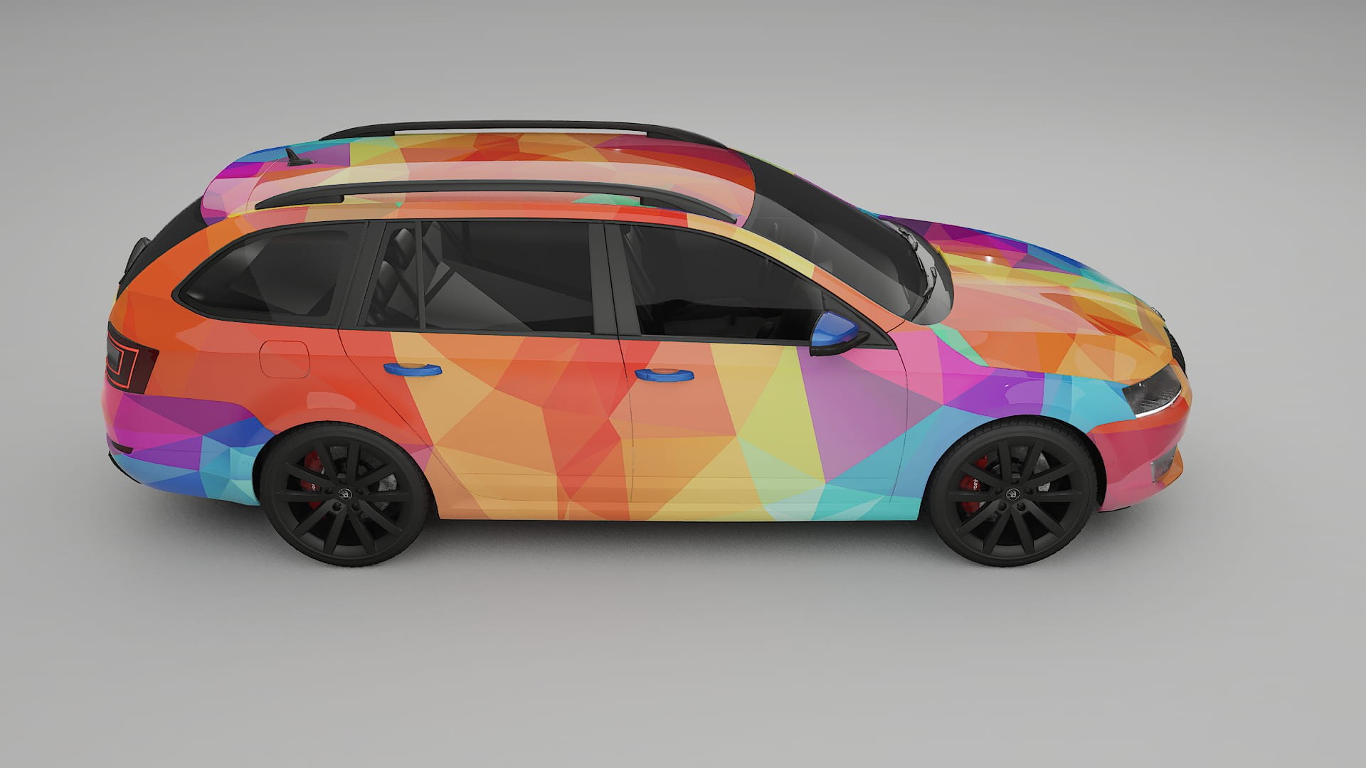 Škoda Octavia combi 5E VECTOR VIBE – Ontworpen Wrap PPF Kit van Printbaar Polyurethaanfolie