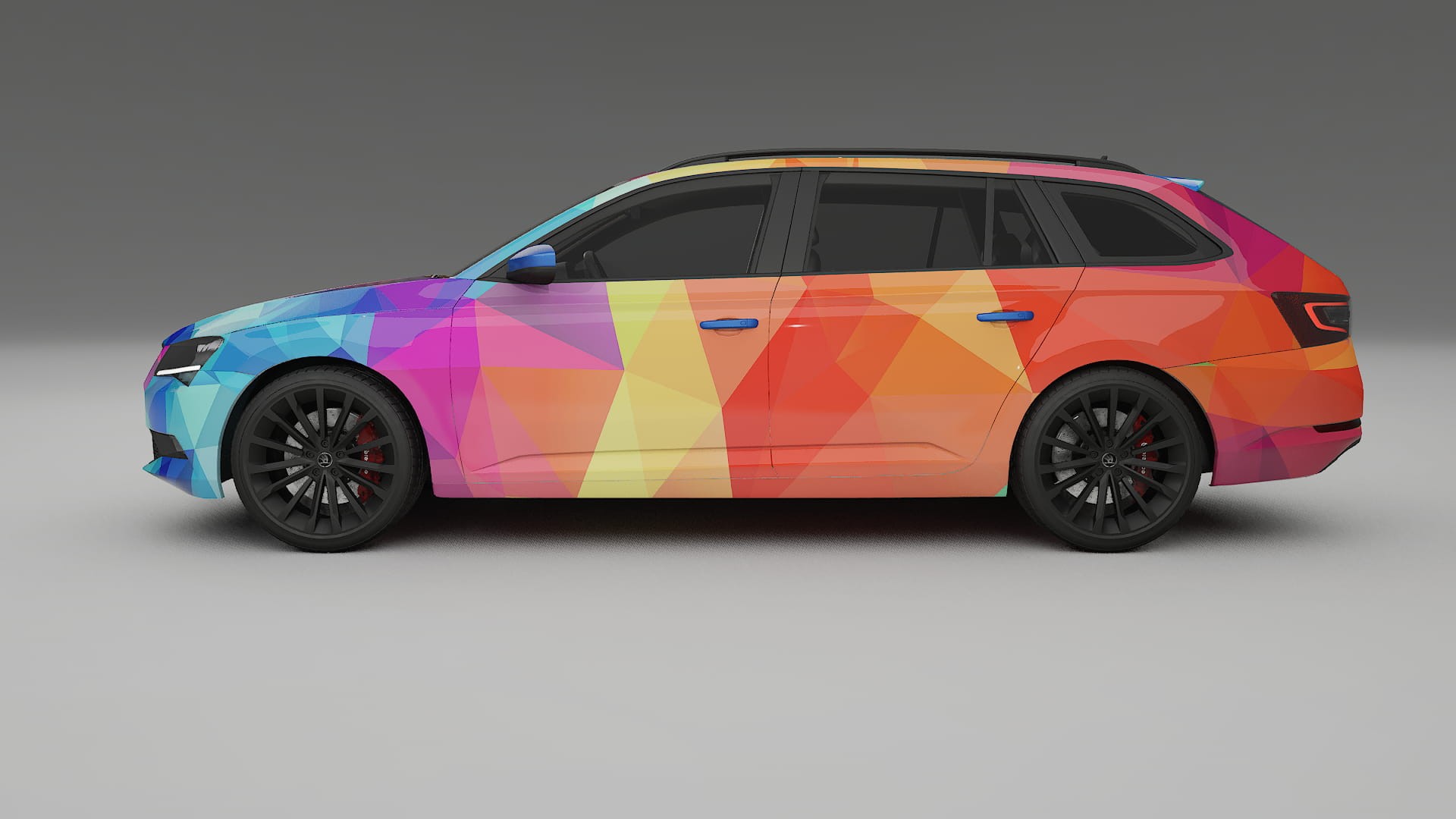 Škoda Superb B8 VECTOR VIBE – Ontworpen Wrap PPF Kit van Printbaar Polyurethaanfolie