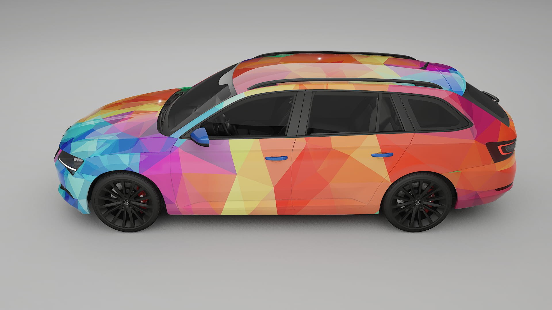 Škoda Superb B8 VECTOR VIBE – Ontworpen Wrap PPF Kit van Printbaar Polyurethaanfolie