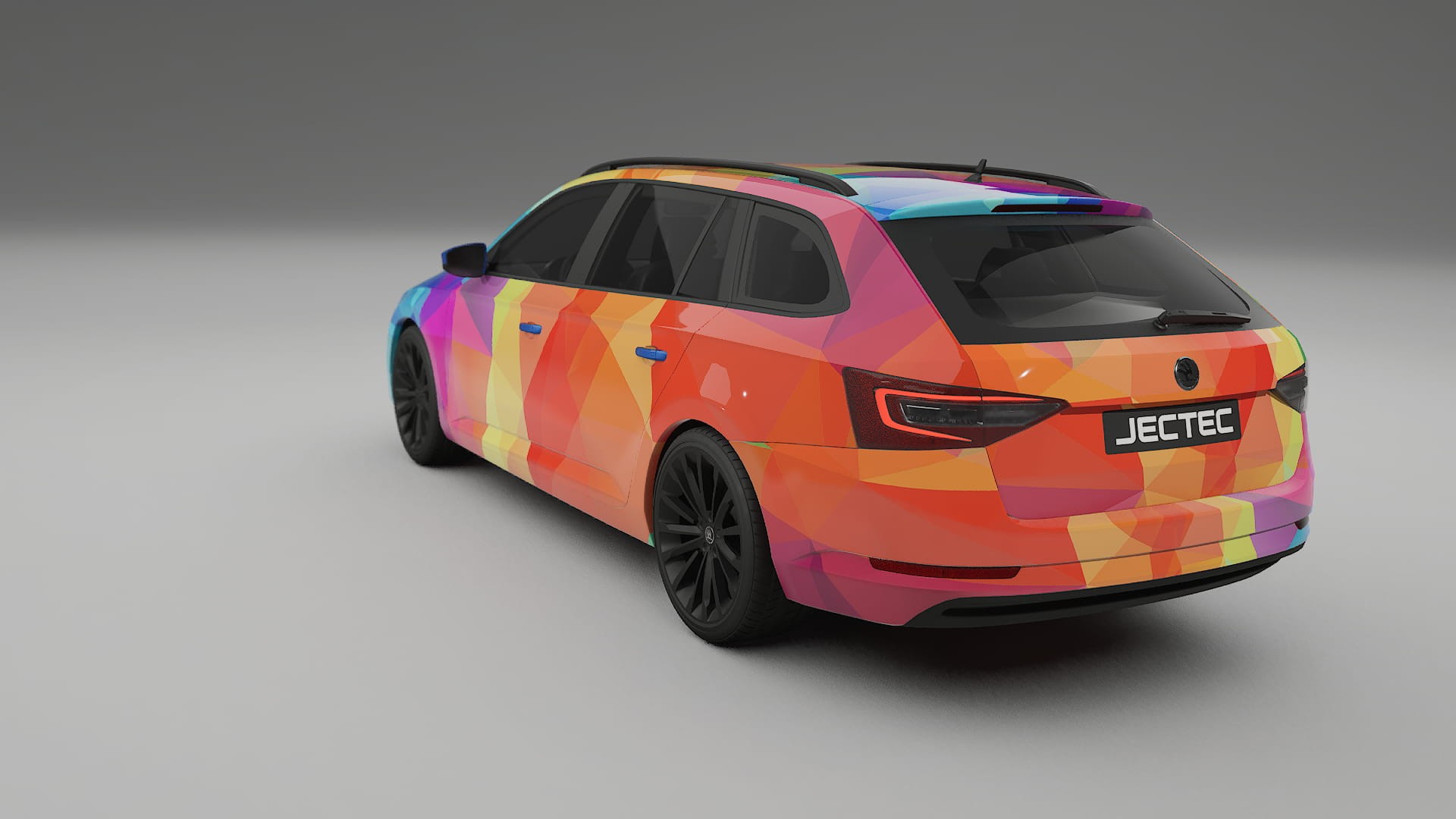 Škoda Superb B8 VECTOR VIBE – Ontworpen Wrap PPF Kit van Printbaar Polyurethaanfolie