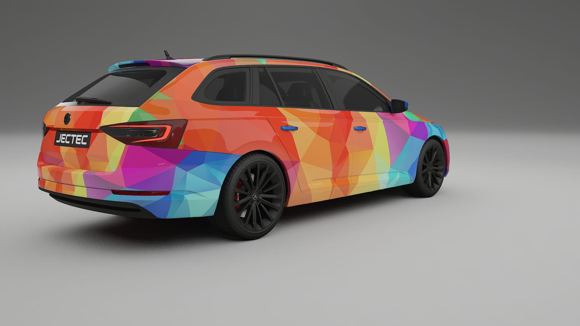 Škoda Superb B8 VECTOR VIBE – Ontworpen Wrap PPF Kit van Printbaar Polyurethaanfolie