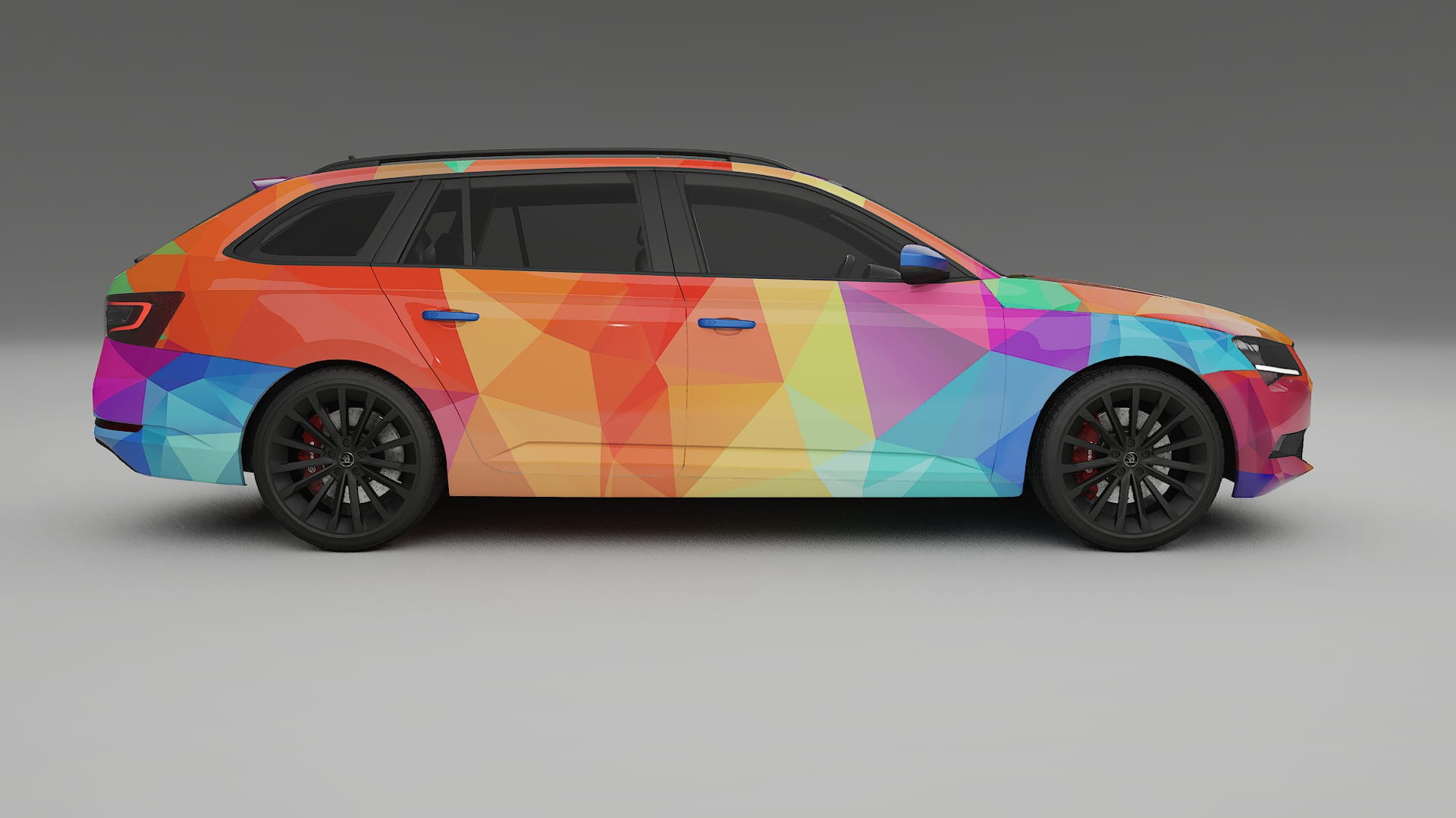 Škoda Superb B8 VECTOR VIBE – Ontworpen Wrap PPF Kit van Printbaar Polyurethaanfolie