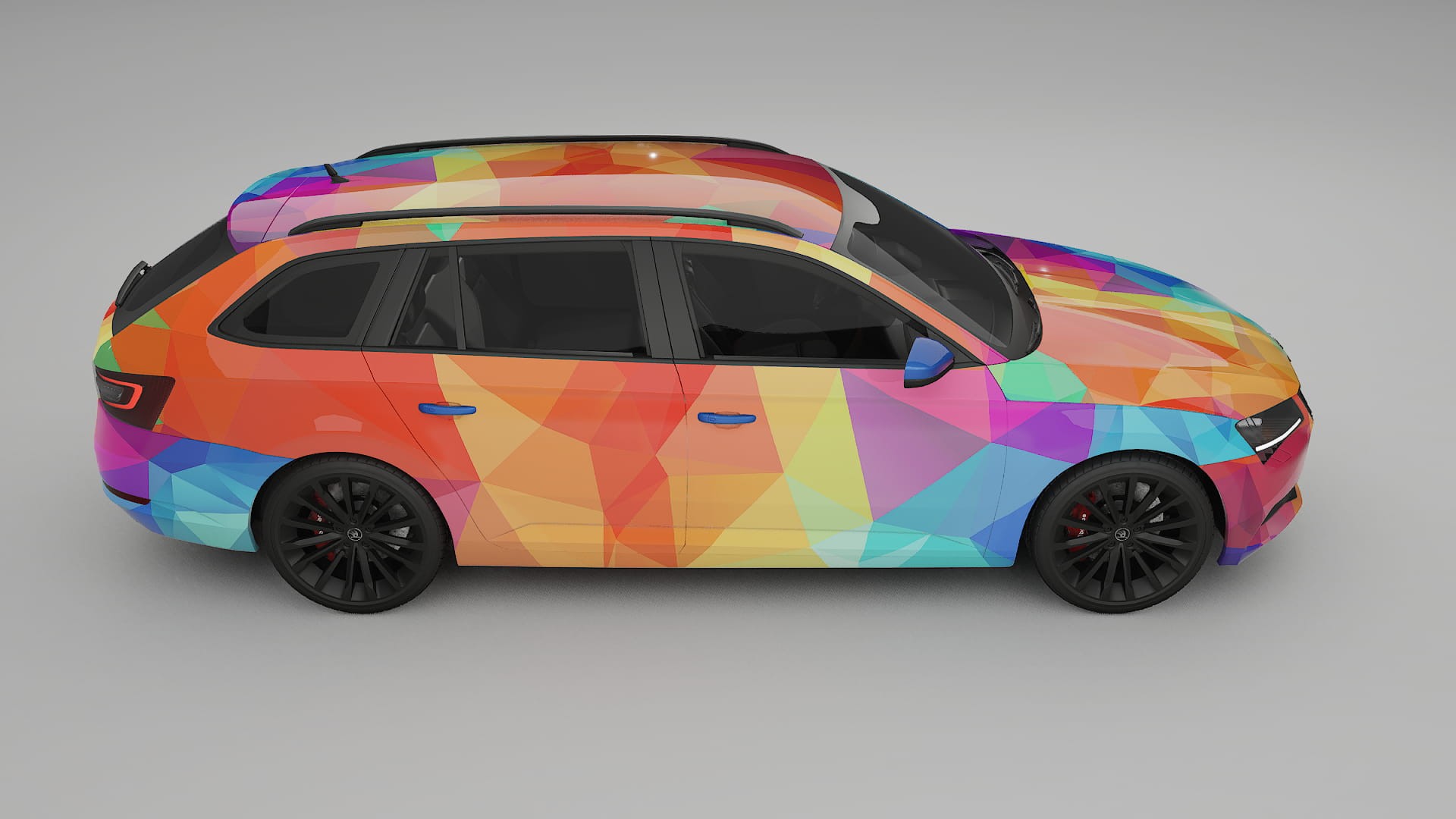 Škoda Superb B8 VECTOR VIBE – Ontworpen Wrap PPF Kit van Printbaar Polyurethaanfolie