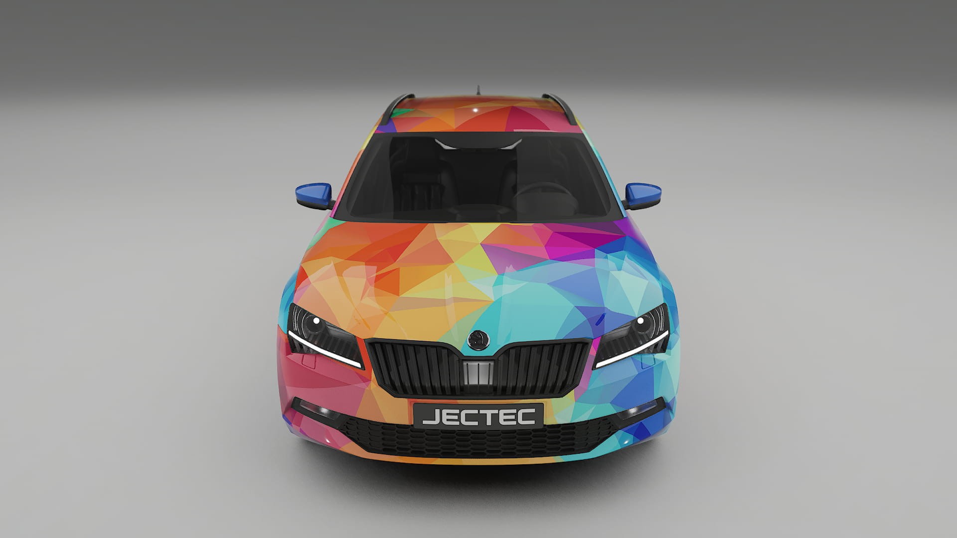 Škoda Superb B8 VECTOR VIBE – Ontworpen Wrap PPF Kit van Printbaar Polyurethaanfolie