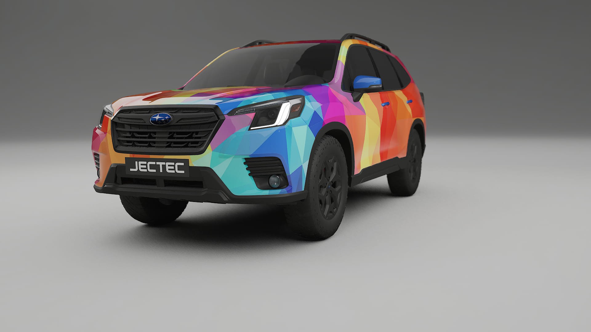 Subaru Forester V SK facelift LCI VECTOR VIBE – Ontworpen Wrap PPF Kit van Printbaar Polyurethaanfolie