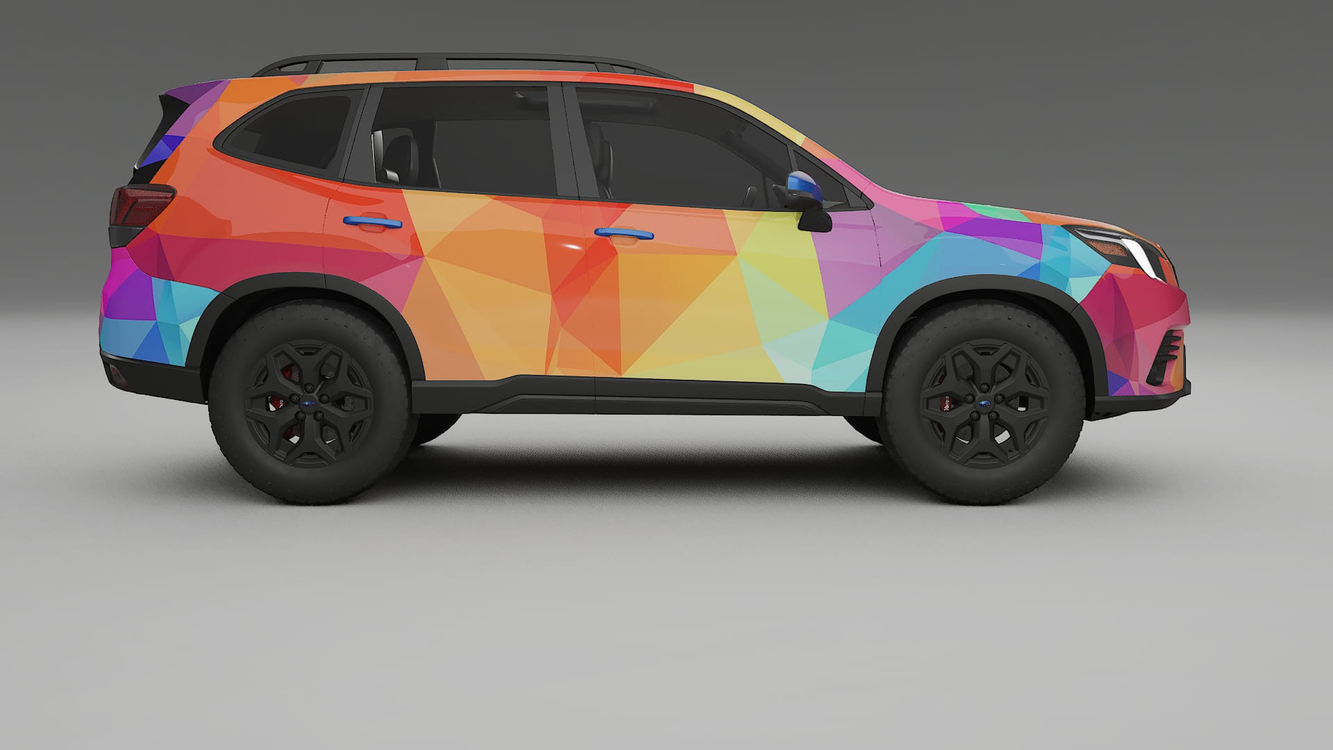 Subaru Forester V SK facelift LCI VECTOR VIBE – Ontworpen Wrap PPF Kit van Printbaar Polyurethaanfolie