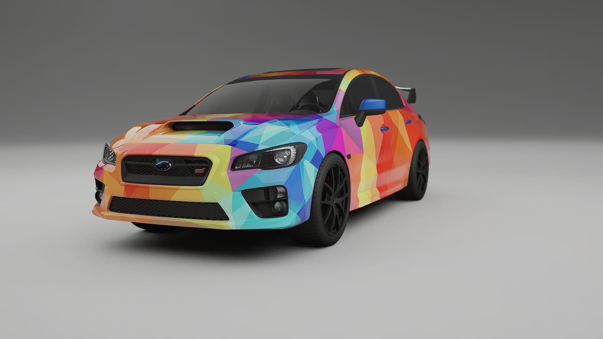 Subaru Impreza WRX Sti VA prefacelift pre-LCI VECTOR VIBE – Ontworpen Wrap PPF Kit van Printbaar Polyurethaanfolie