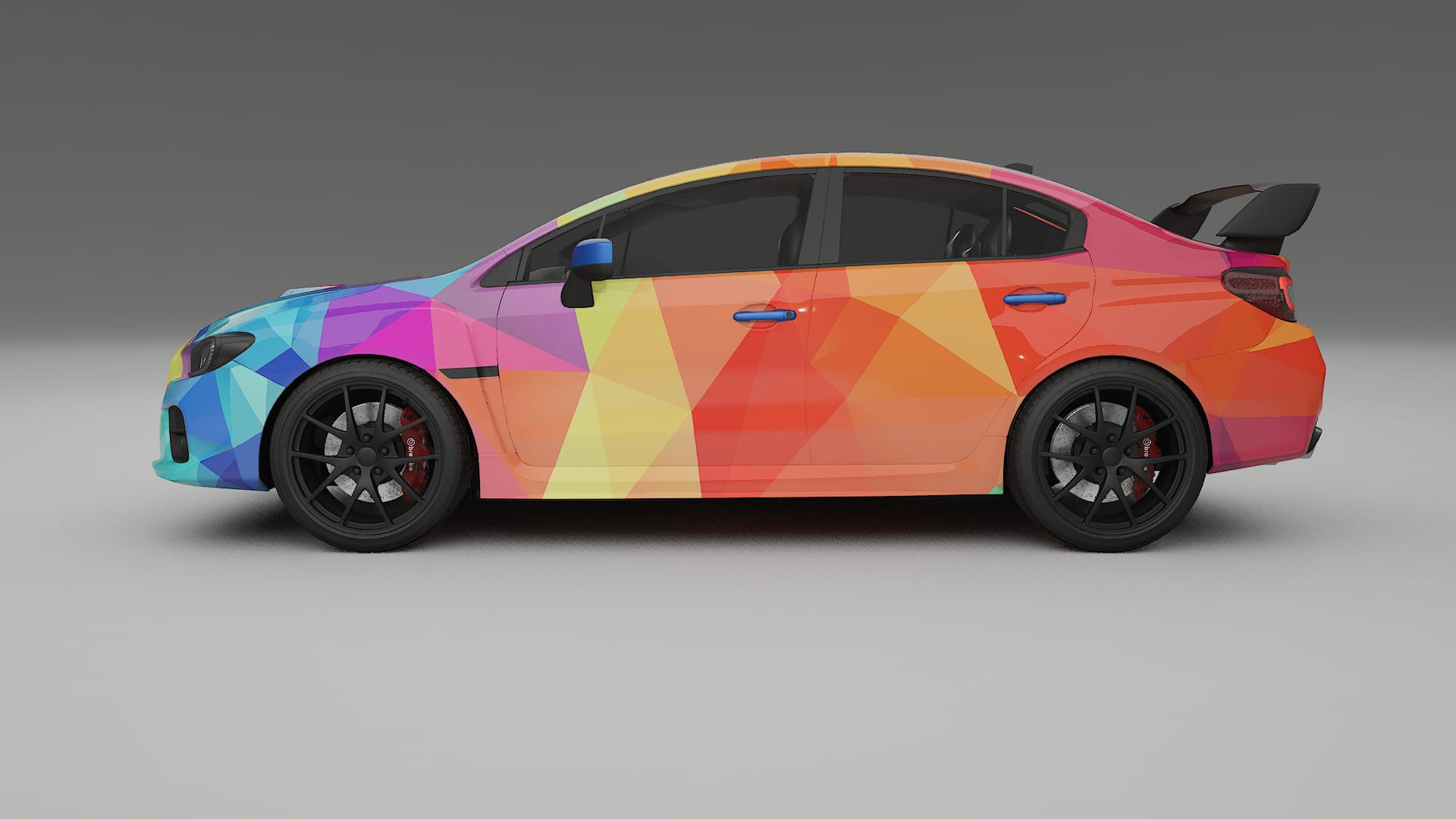 Subaru Impreza WRX Sti VA prefacelift pre-LCI VECTOR VIBE – Ontworpen Wrap PPF Kit van Printbaar Polyurethaanfolie