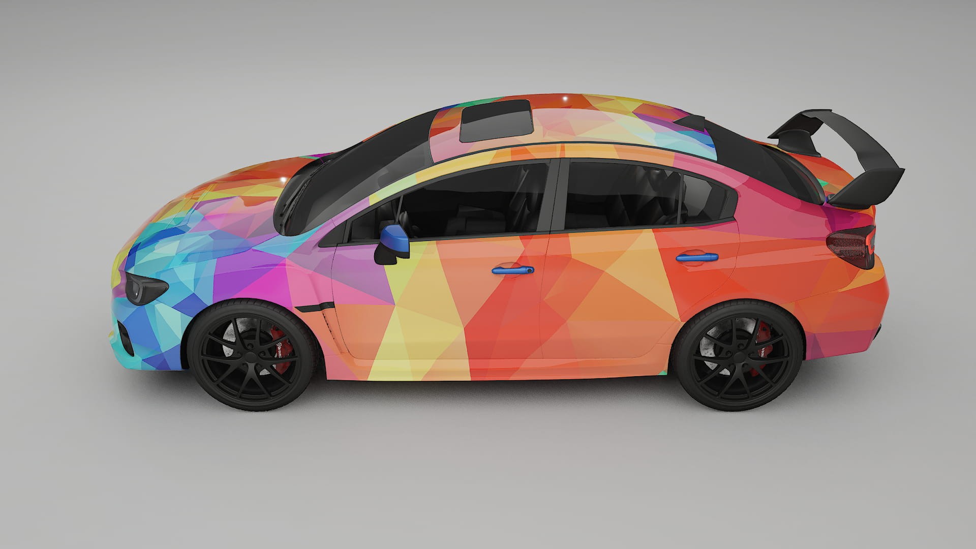 Subaru Impreza WRX Sti VA prefacelift pre-LCI VECTOR VIBE – Ontworpen Wrap PPF Kit van Printbaar Polyurethaanfolie