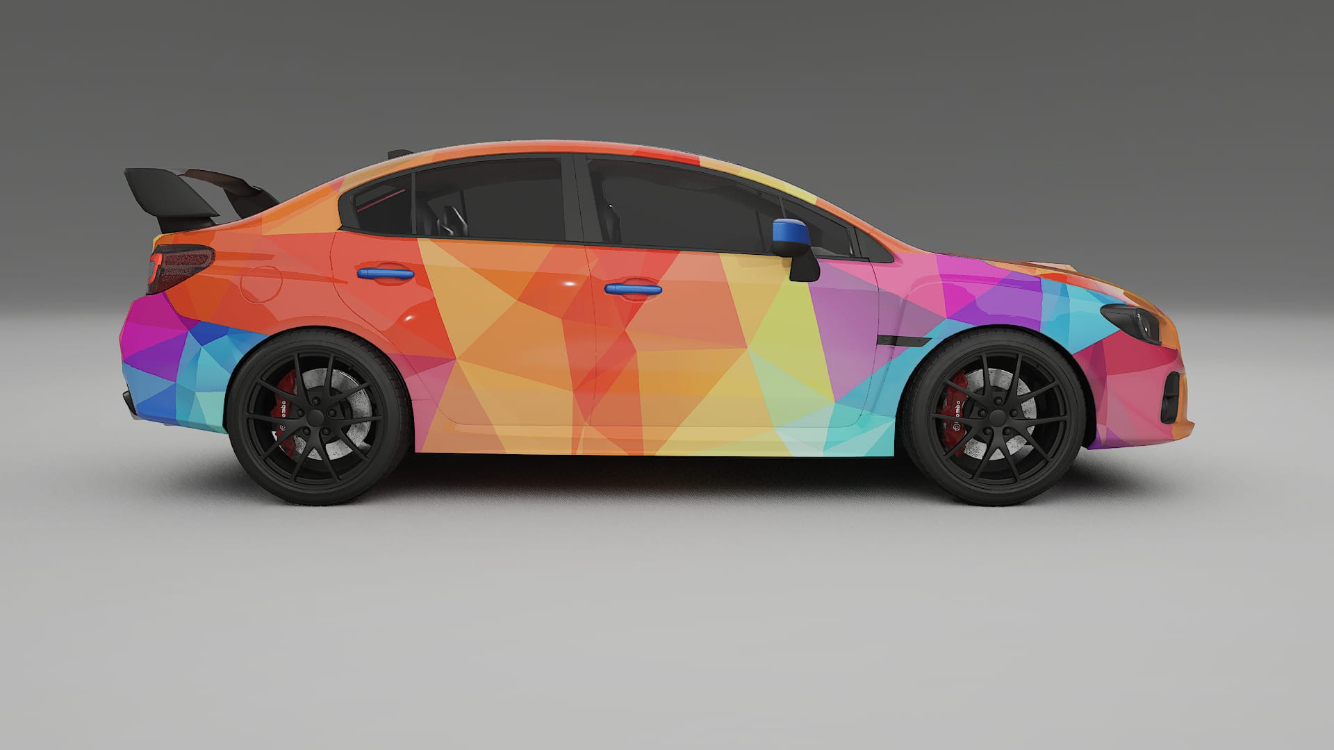 Subaru Impreza WRX Sti VA prefacelift pre-LCI VECTOR VIBE – Ontworpen Wrap PPF Kit van Printbaar Polyurethaanfolie