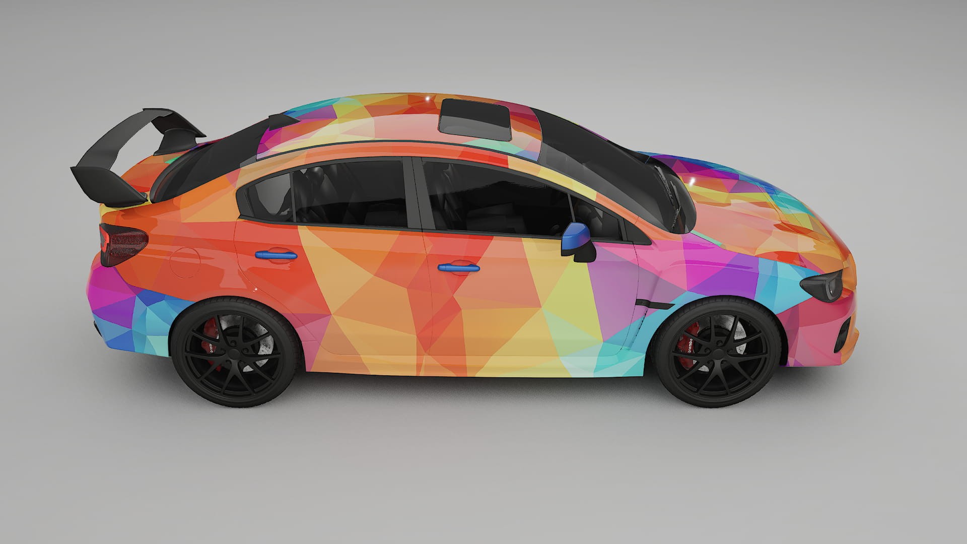 Subaru Impreza WRX Sti VA prefacelift pre-LCI VECTOR VIBE – Ontworpen Wrap PPF Kit van Printbaar Polyurethaanfolie