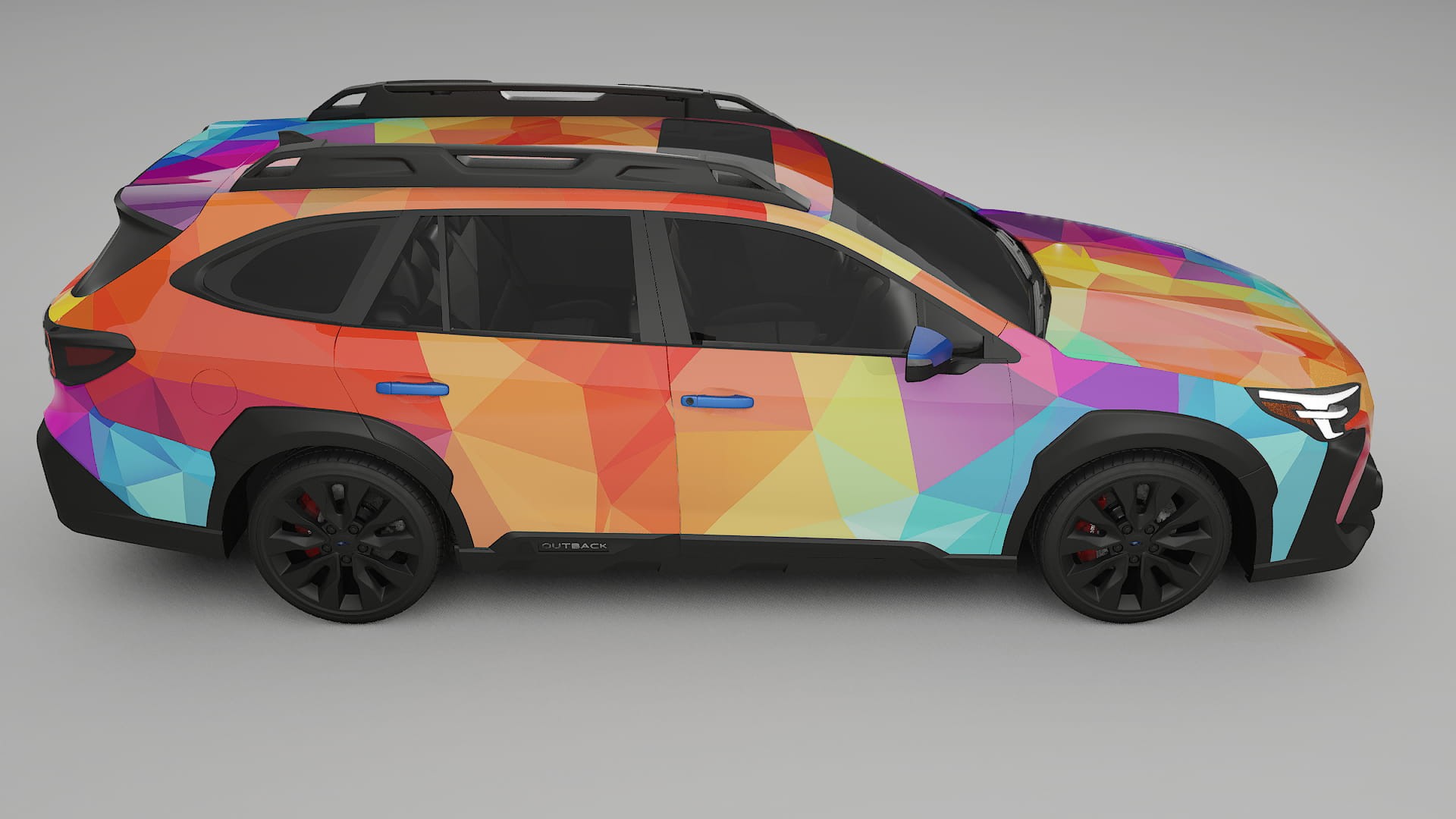 Subaru Outback VI BS facelift LCI VECTOR VIBE – Ontworpen Wrap PPF Kit van Printbaar Polyurethaanfolie