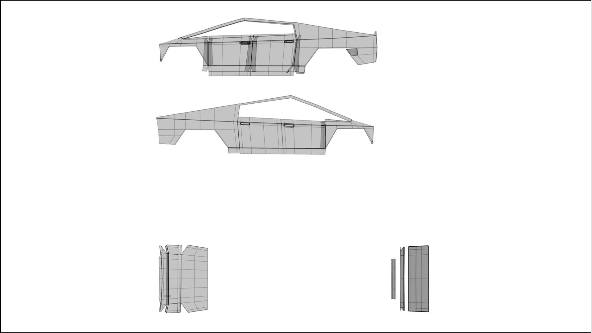Tesla Cybertruck VECTOR VIBE – Ontworpen Wrap PPF Kit van Printbaar Polyurethaanfolie