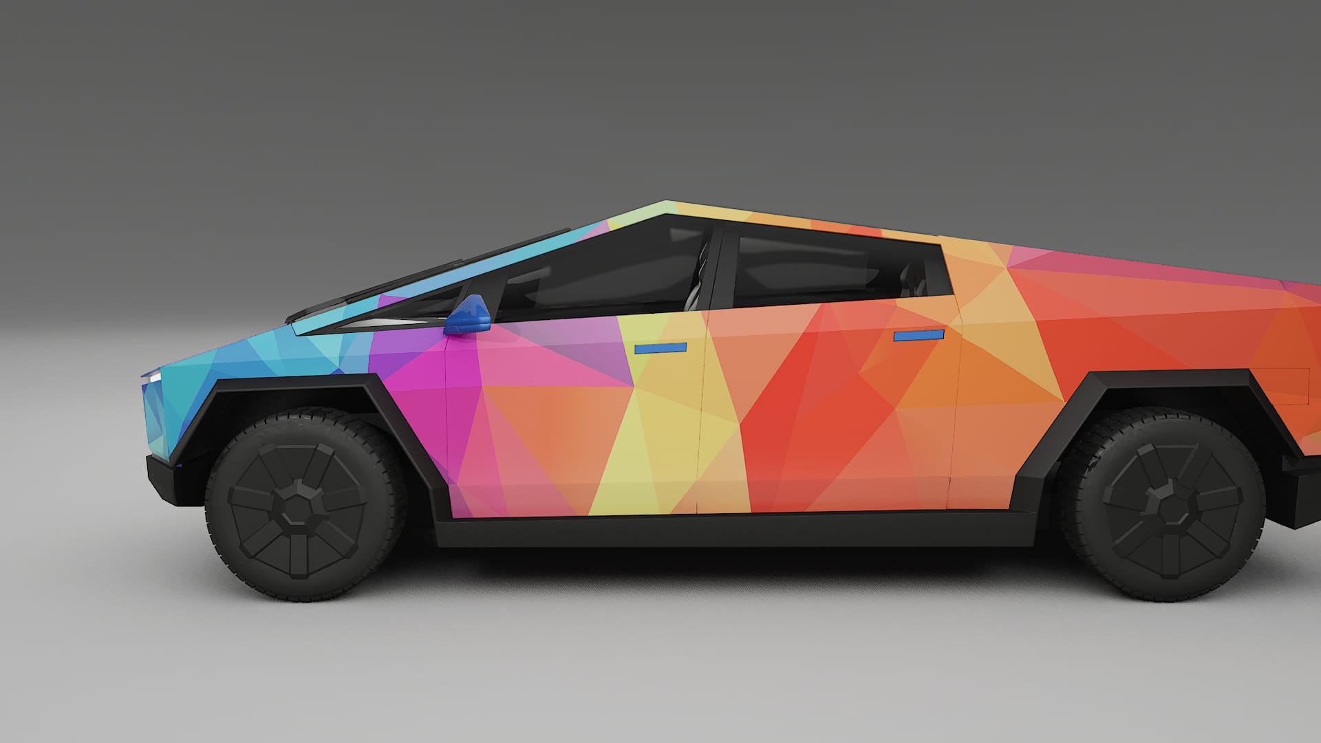 Tesla Cybertruck VECTOR VIBE – Ontworpen Wrap PPF Kit van Printbaar Polyurethaanfolie