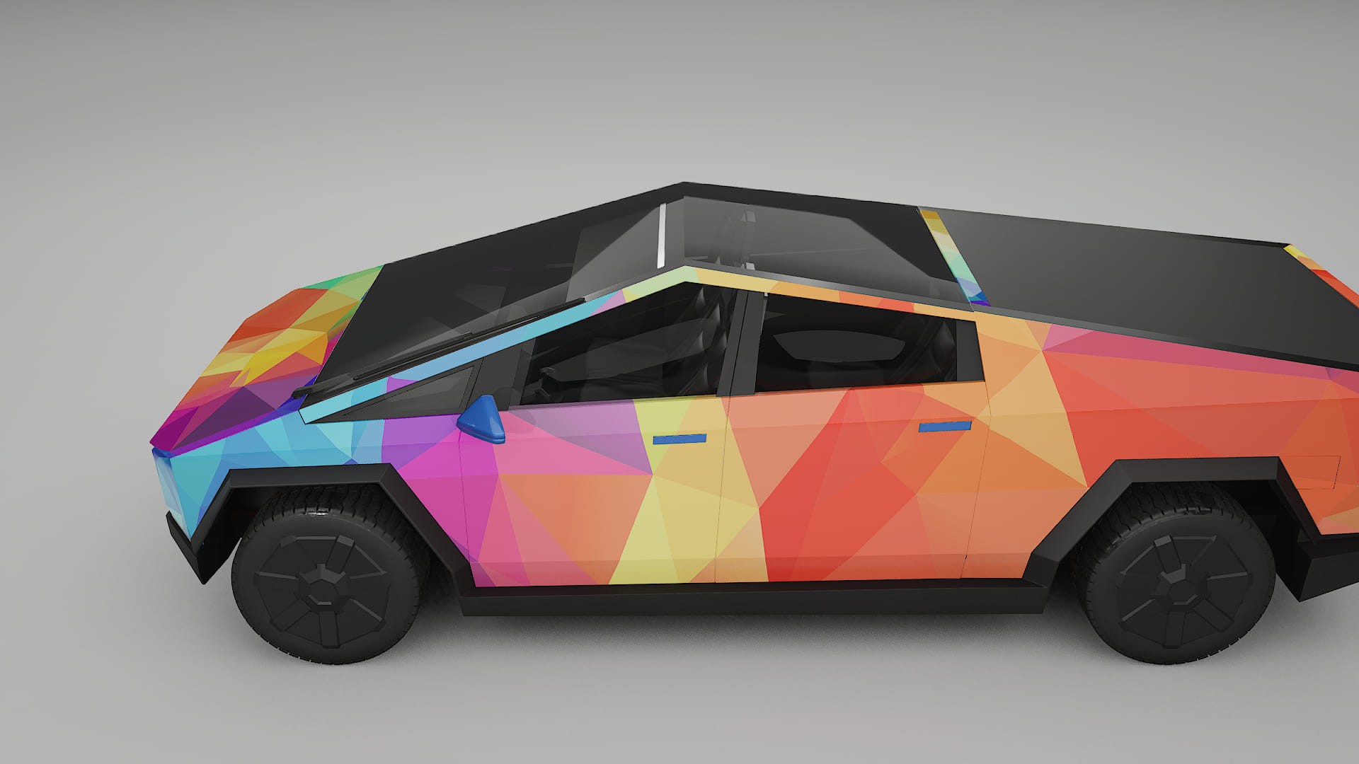 Tesla Cybertruck VECTOR VIBE – Ontworpen Wrap PPF Kit van Printbaar Polyurethaanfolie