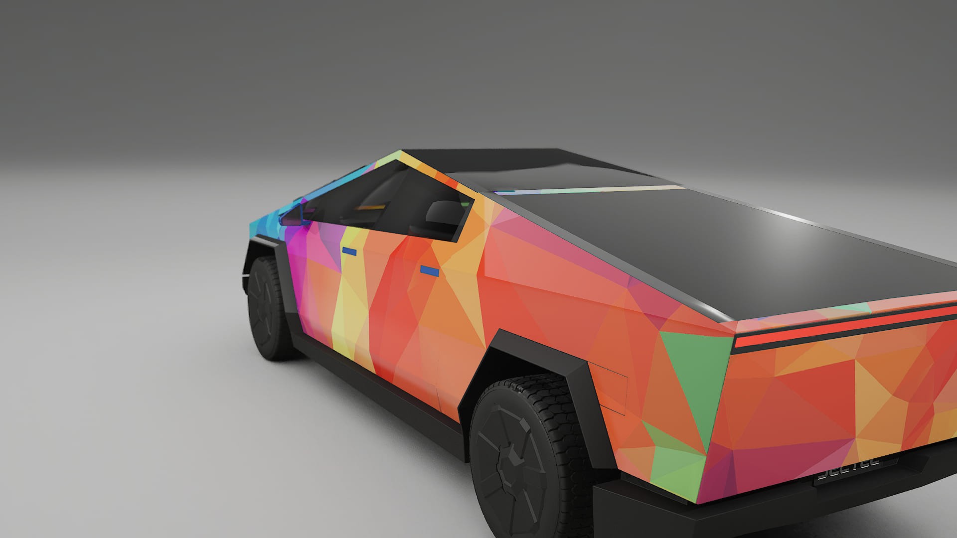 Tesla Cybertruck VECTOR VIBE – Ontworpen Wrap PPF Kit van Printbaar Polyurethaanfolie