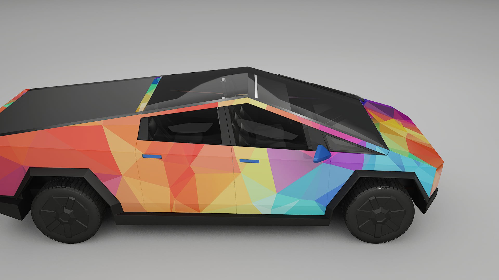 Tesla Cybertruck VECTOR VIBE – Ontworpen Wrap PPF Kit van Printbaar Polyurethaanfolie