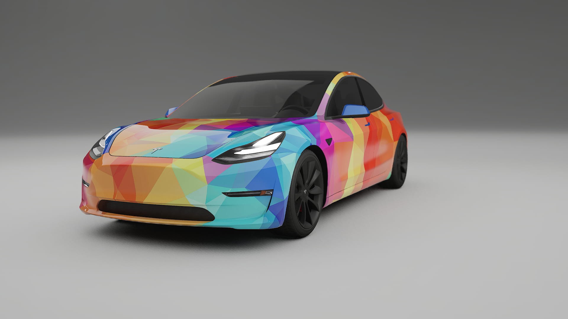 Tesla Model 3 VECTOR VIBE – Ontworpen Wrap PPF Kit van Printbaar Polyurethaanfolie