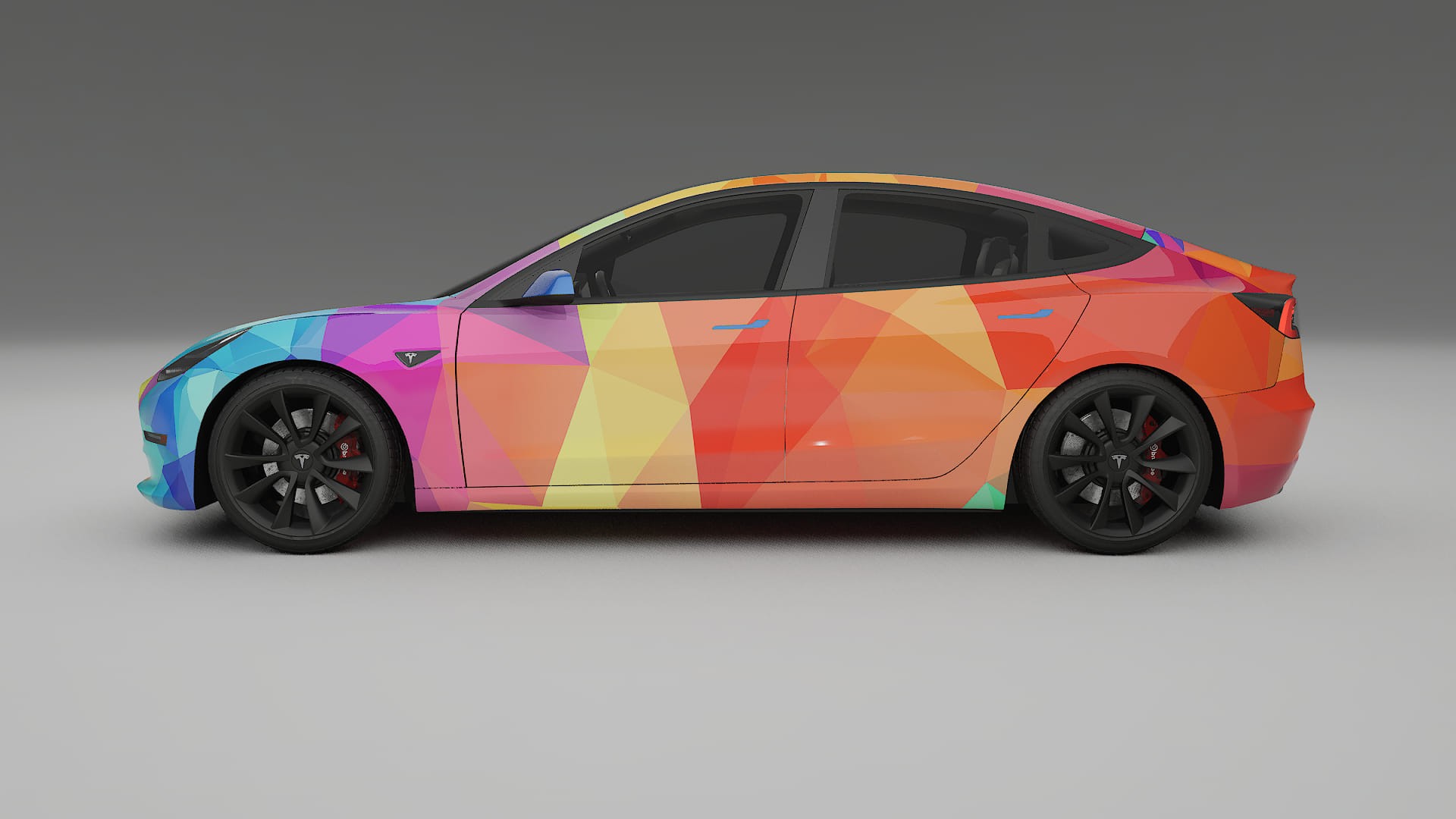 Tesla Model 3 VECTOR VIBE – Ontworpen Wrap PPF Kit van Printbaar Polyurethaanfolie