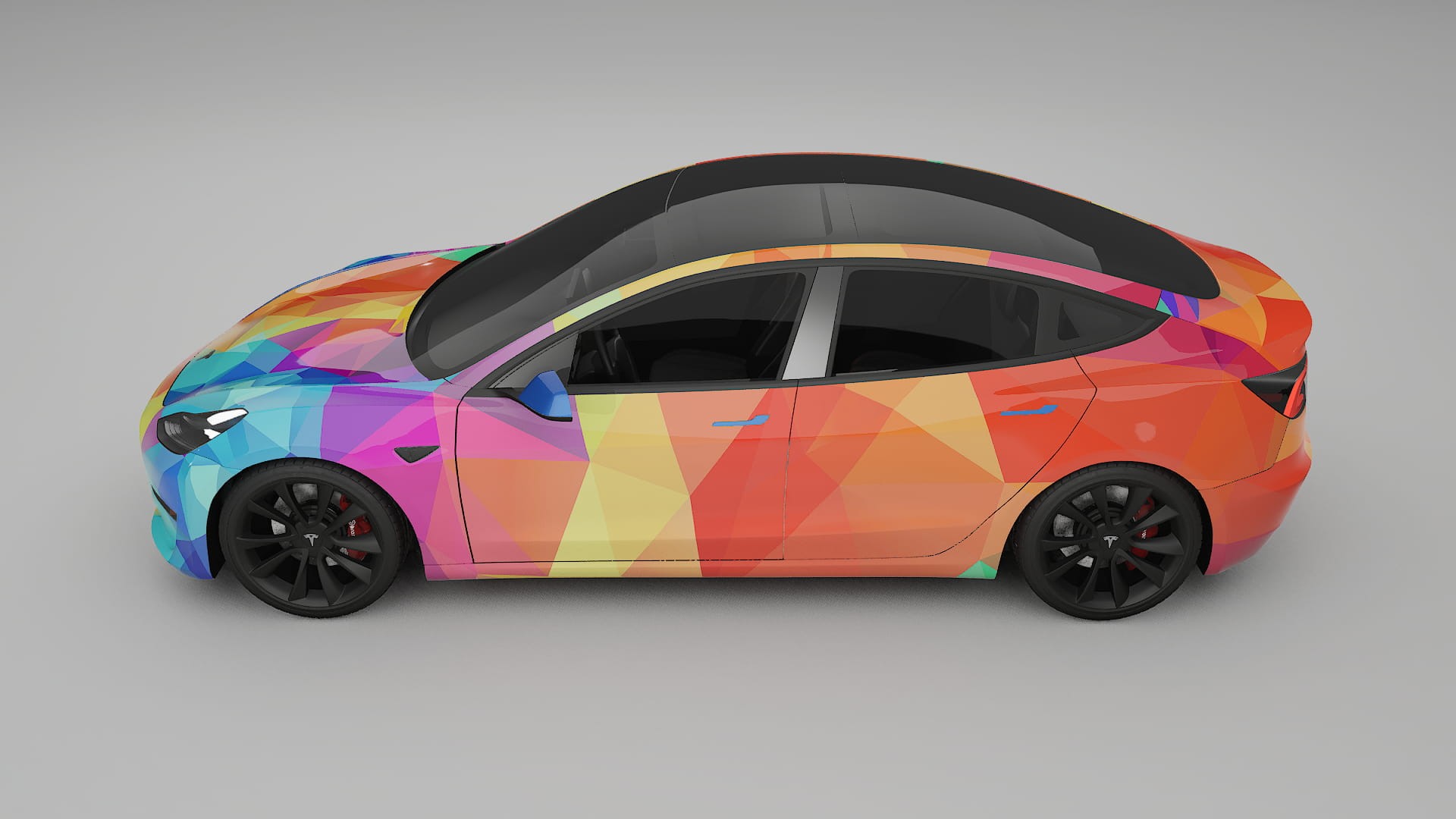 Tesla Model 3 VECTOR VIBE – Ontworpen Wrap PPF Kit van Printbaar Polyurethaanfolie