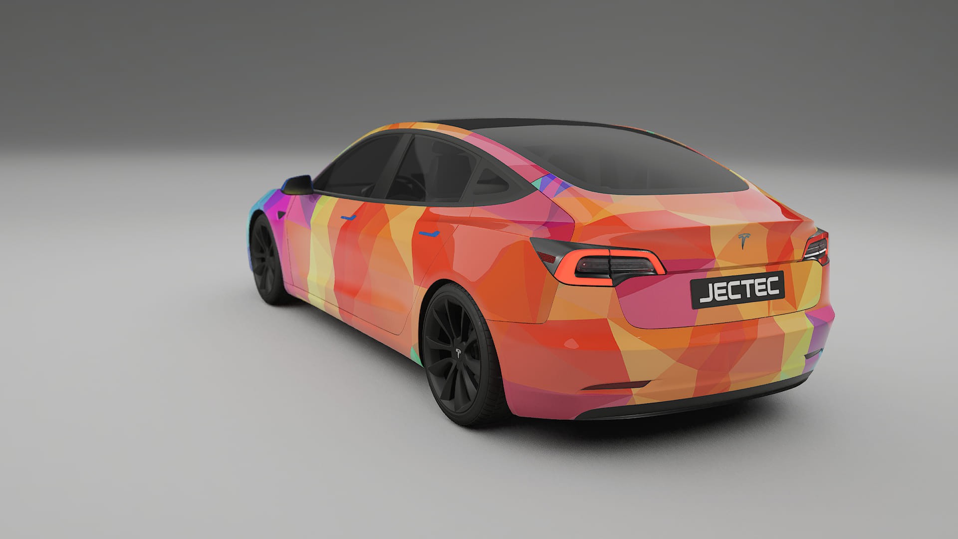 Tesla Model 3 VECTOR VIBE – Ontworpen Wrap PPF Kit van Printbaar Polyurethaanfolie