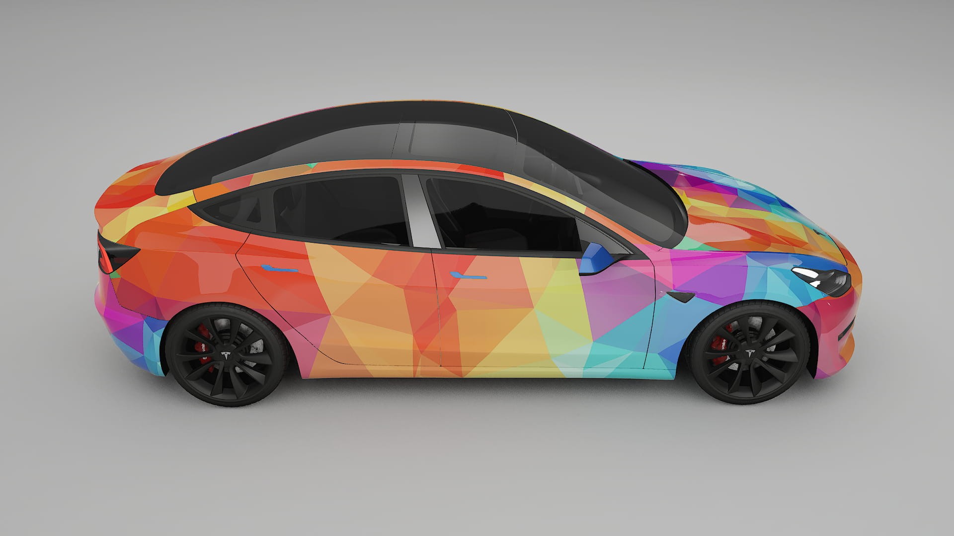 Tesla Model 3 VECTOR VIBE – Ontworpen Wrap PPF Kit van Printbaar Polyurethaanfolie