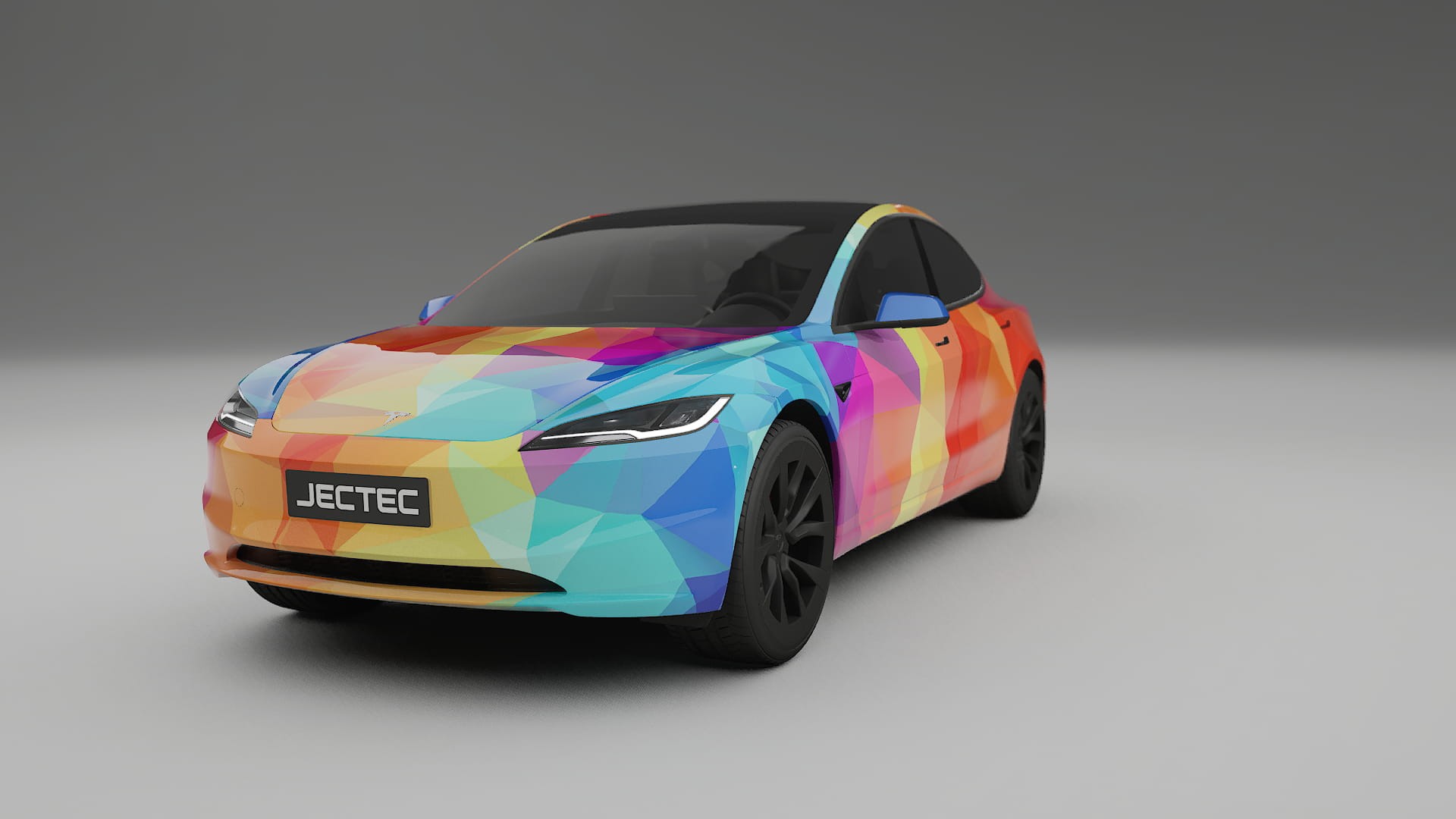 Tesla Model 3 Highland VECTOR VIBE – Ontworpen Wrap PPF Kit van Printbaar Polyurethaanfolie