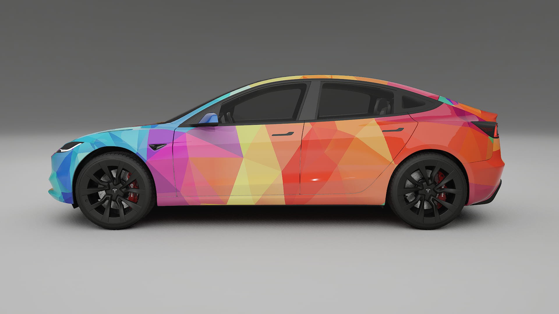 Tesla Model 3 Highland VECTOR VIBE – Ontworpen Wrap PPF Kit van Printbaar Polyurethaanfolie