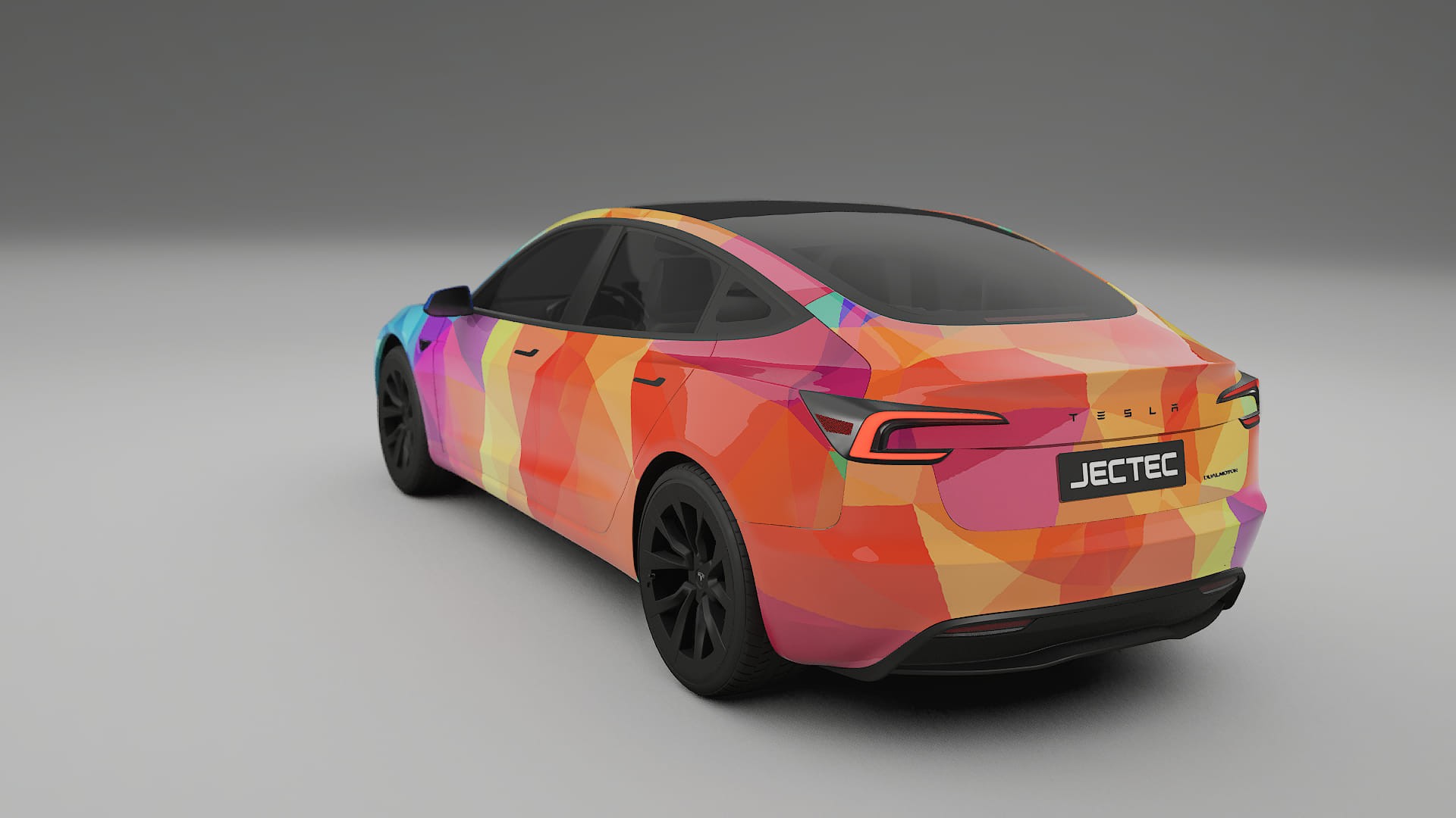 Tesla Model 3 Highland VECTOR VIBE – Ontworpen Wrap PPF Kit van Printbaar Polyurethaanfolie