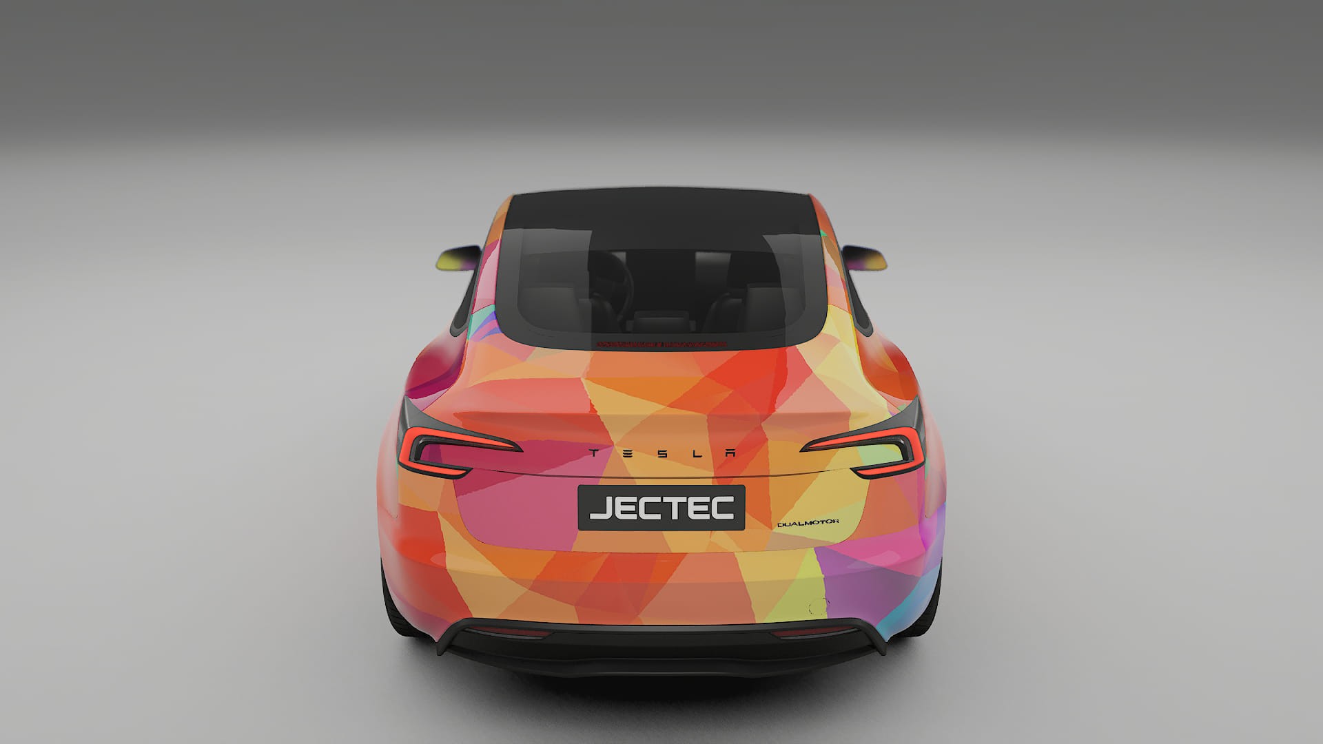 Tesla Model 3 Highland VECTOR VIBE – Ontworpen Wrap PPF Kit van Printbaar Polyurethaanfolie