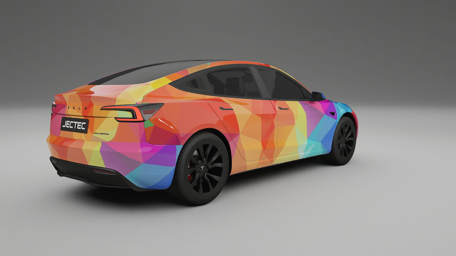 Tesla Model 3 Highland VECTOR VIBE – Ontworpen Wrap PPF Kit van Printbaar Polyurethaanfolie