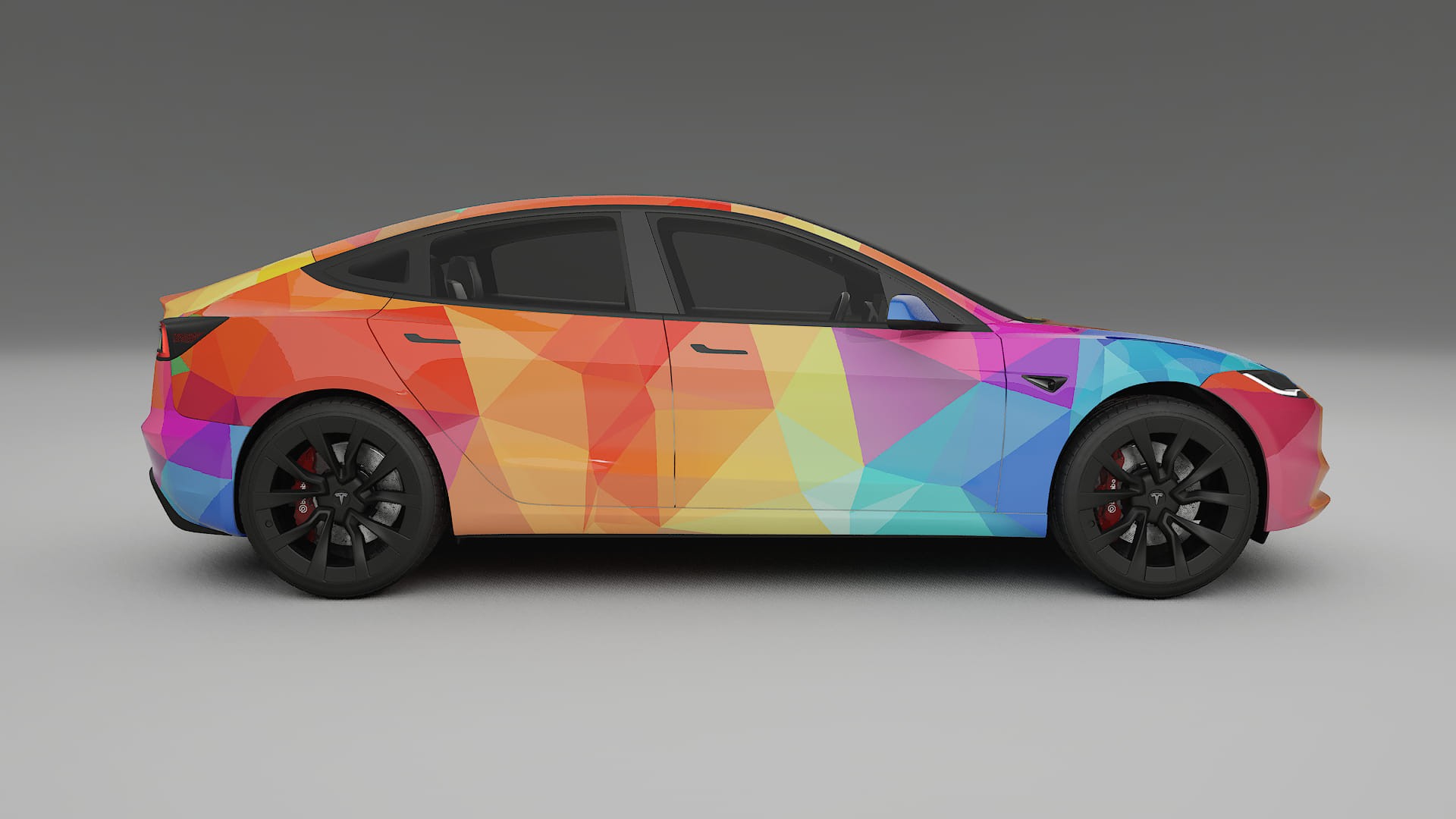 Tesla Model 3 Highland VECTOR VIBE – Ontworpen Wrap PPF Kit van Printbaar Polyurethaanfolie