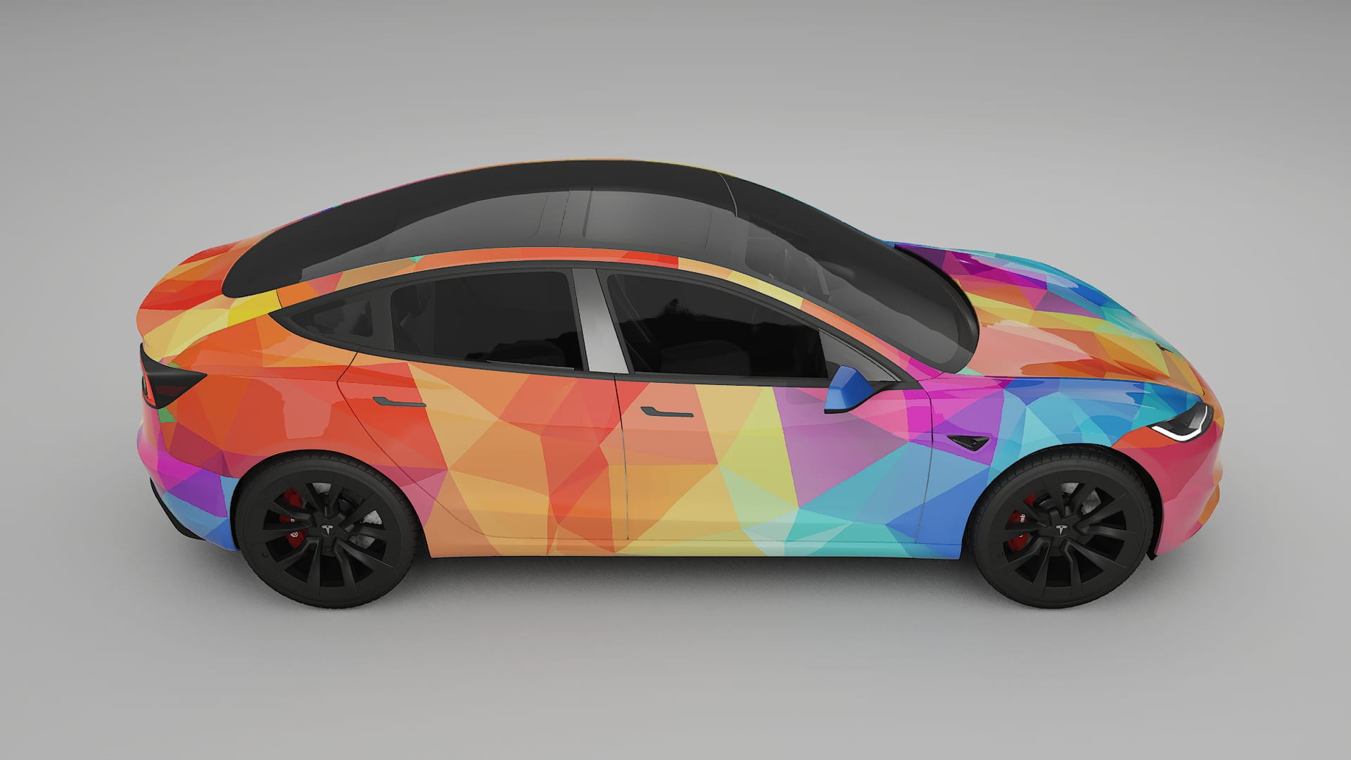 Tesla Model 3 Highland VECTOR VIBE – Ontworpen Wrap PPF Kit van Printbaar Polyurethaanfolie
