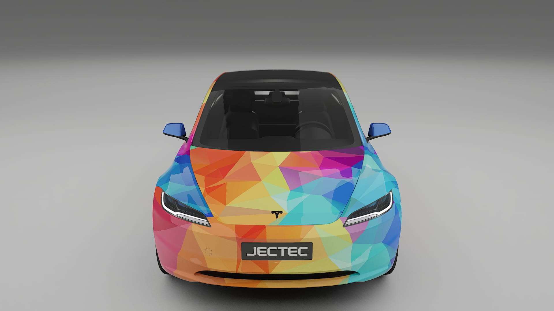 Tesla Model 3 Highland VECTOR VIBE – Ontworpen Wrap PPF Kit van Printbaar Polyurethaanfolie