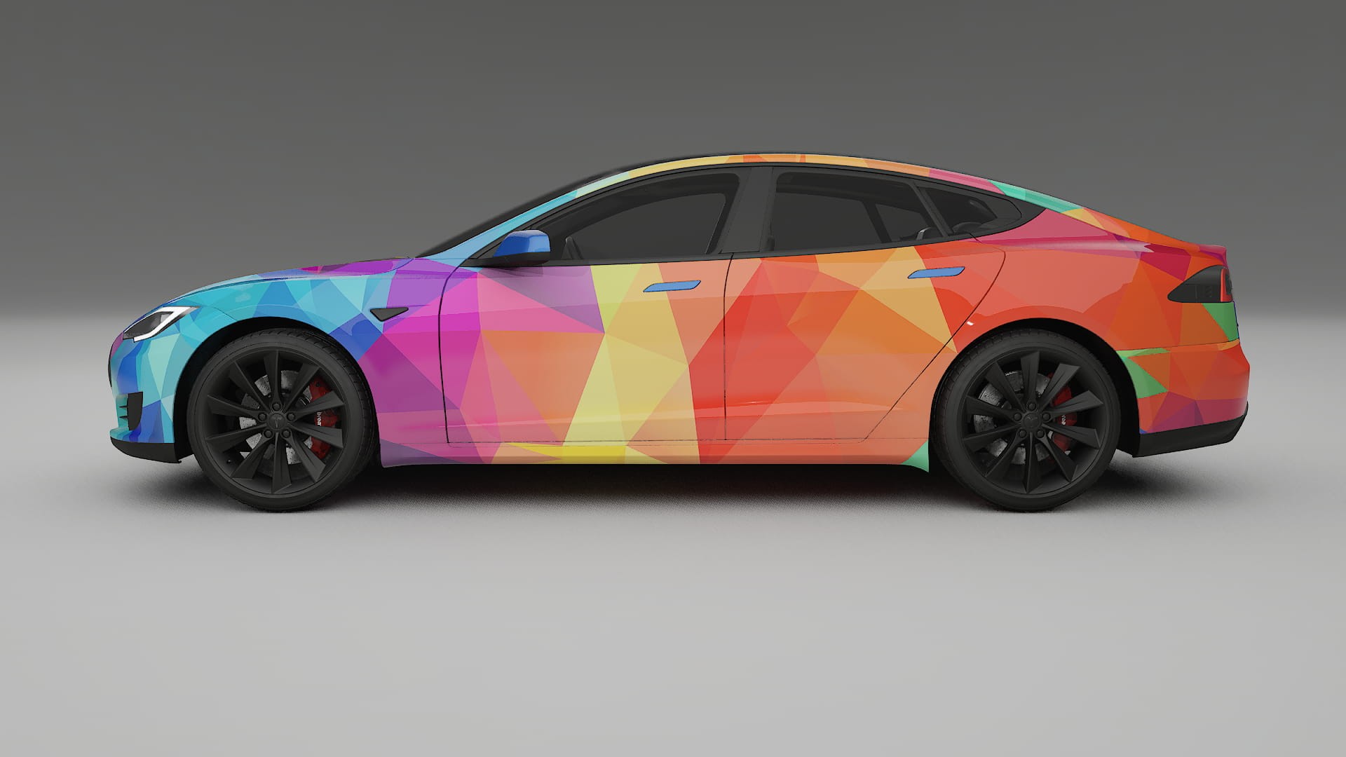 Tesla Model-S VECTOR VIBE – Ontworpen Wrap PPF Kit van Printbaar Polyurethaanfolie