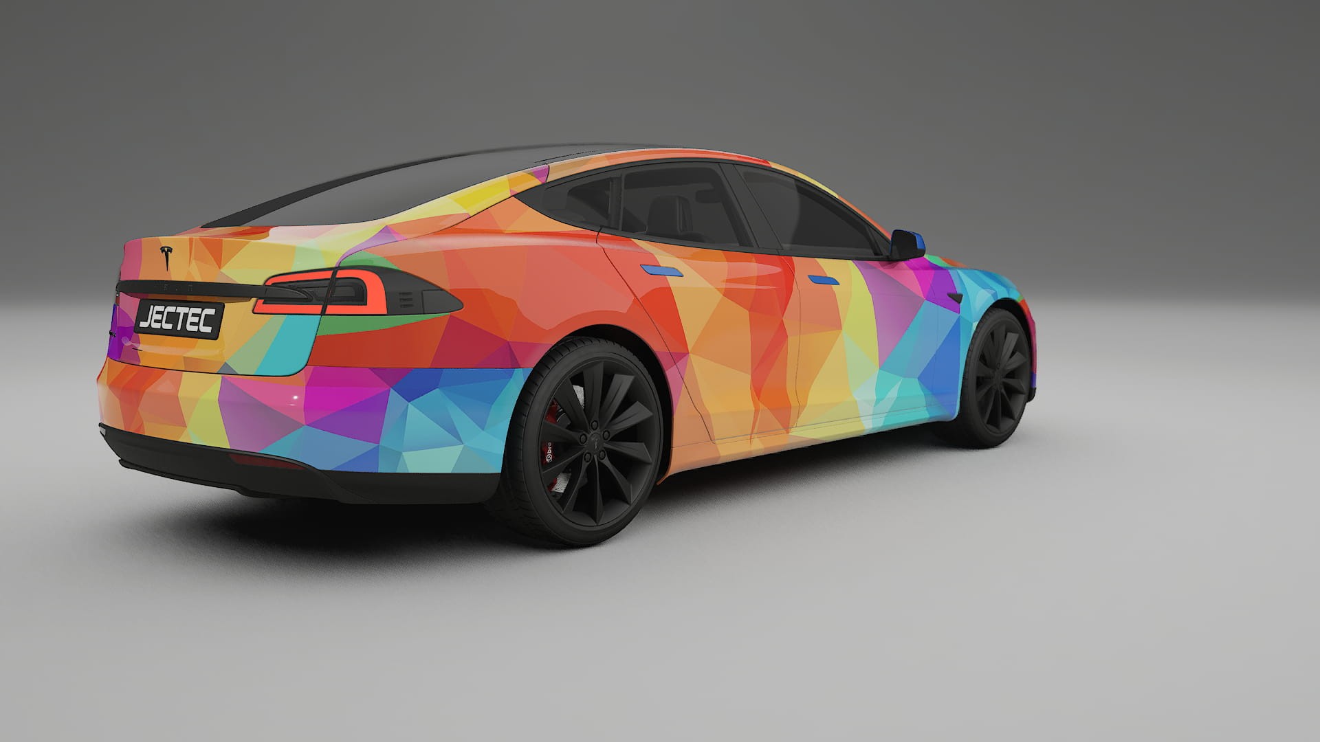 Tesla Model-S VECTOR VIBE – Ontworpen Wrap PPF Kit van Printbaar Polyurethaanfolie