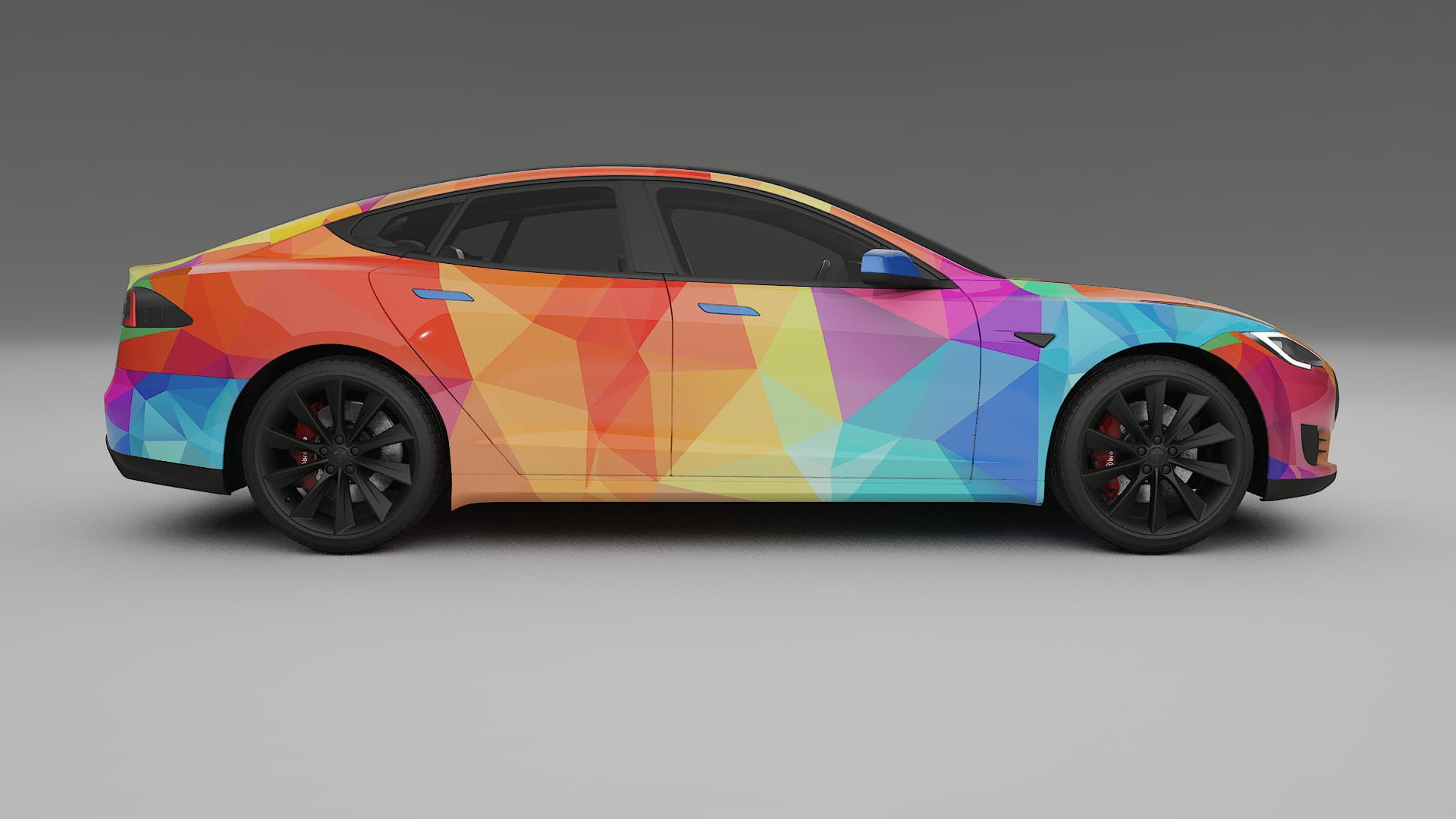 Tesla Model-S VECTOR VIBE – Ontworpen Wrap PPF Kit van Printbaar Polyurethaanfolie
