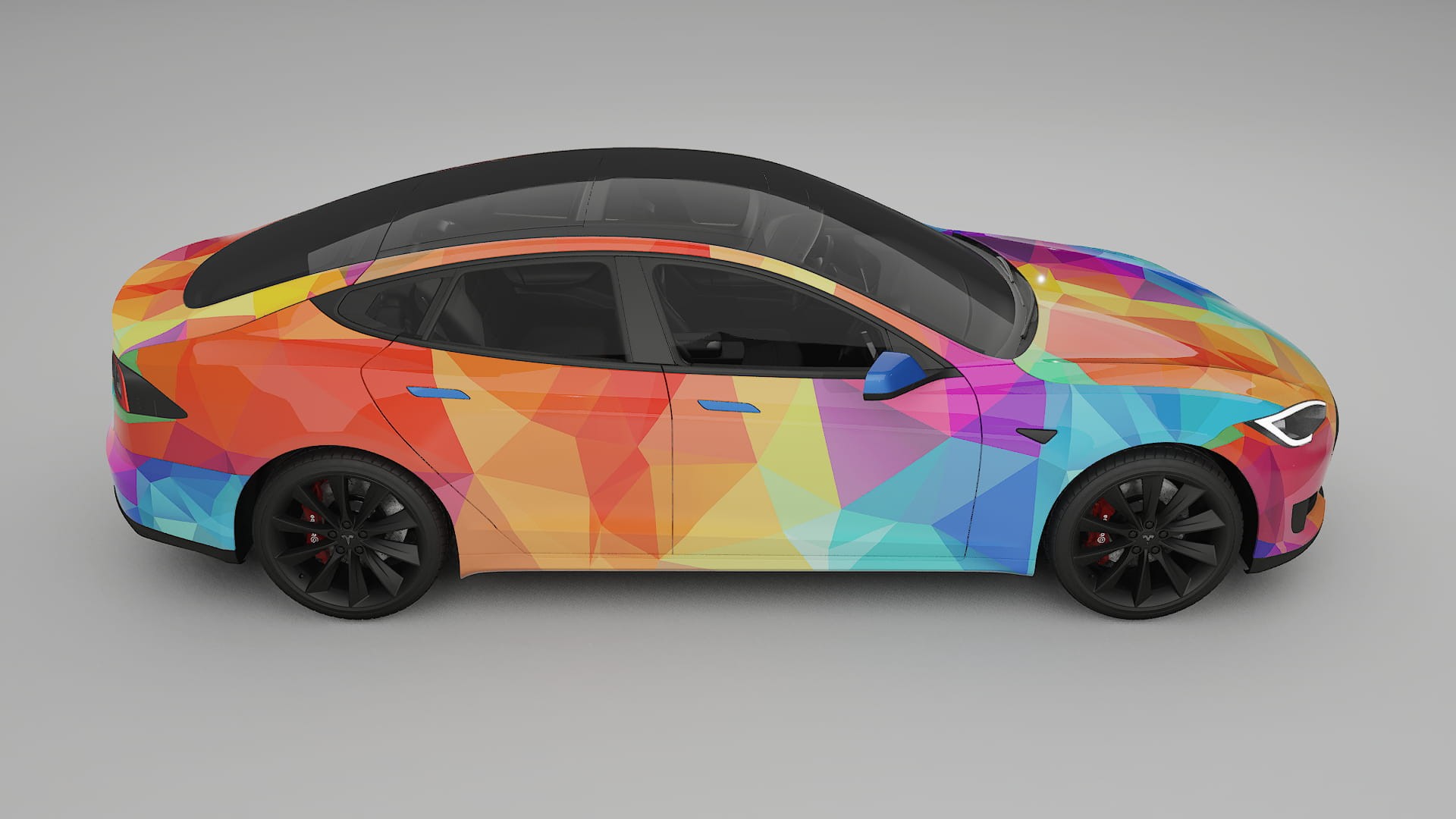 Tesla Model-S VECTOR VIBE – Ontworpen Wrap PPF Kit van Printbaar Polyurethaanfolie