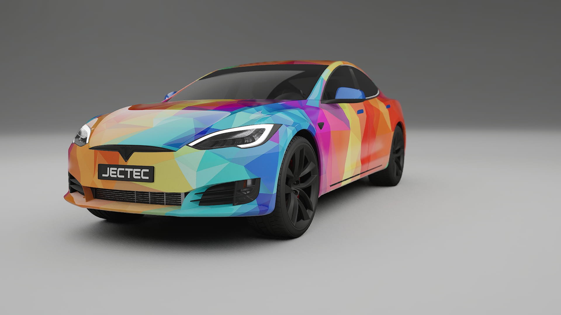 Tesla Model-S Refresh VECTOR VIBE – Ontworpen Wrap PPF Kit van Printbaar Polyurethaanfolie