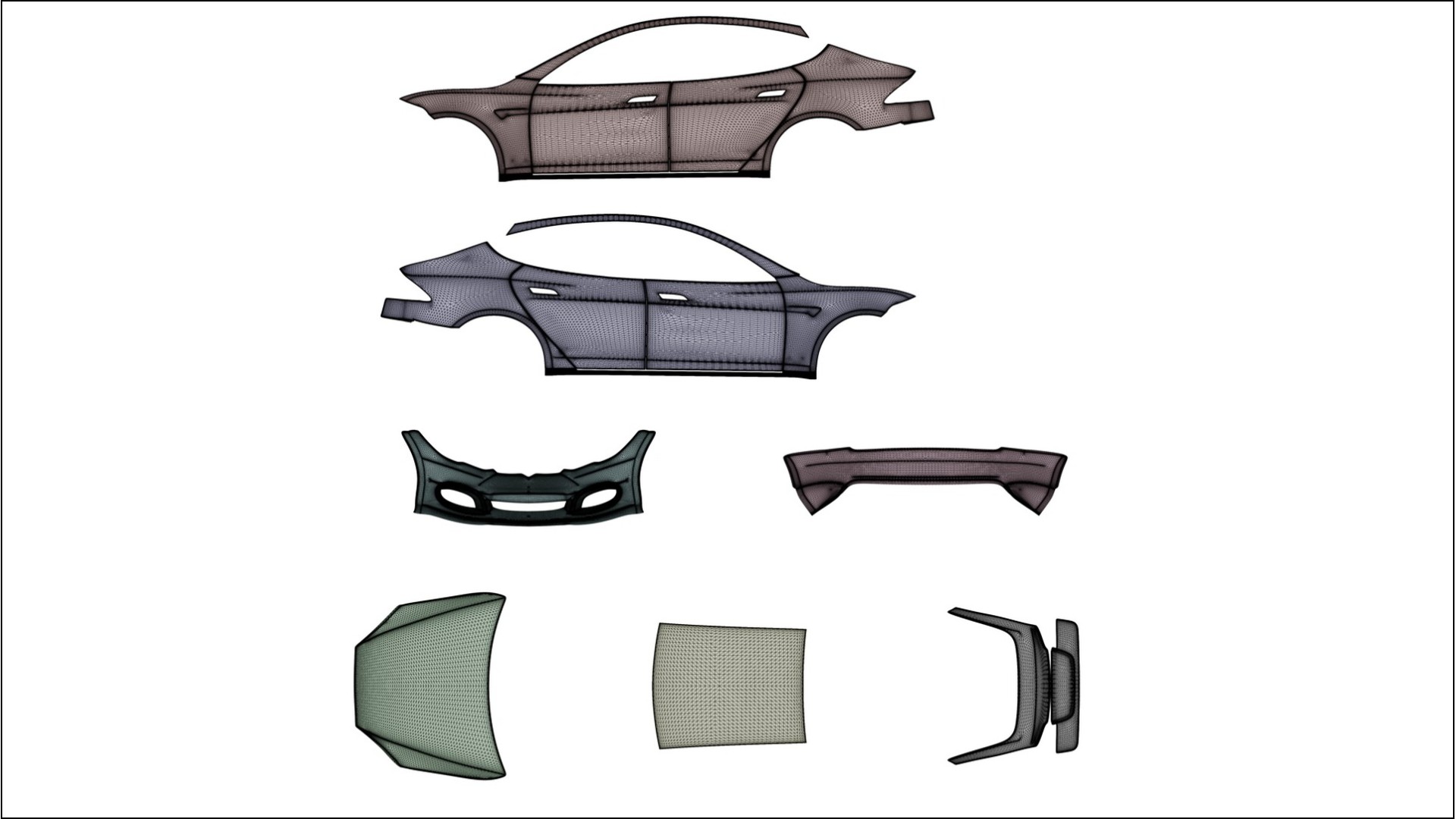 Tesla Model-S Refresh VECTOR VIBE – Ontworpen Wrap PPF Kit van Printbaar Polyurethaanfolie