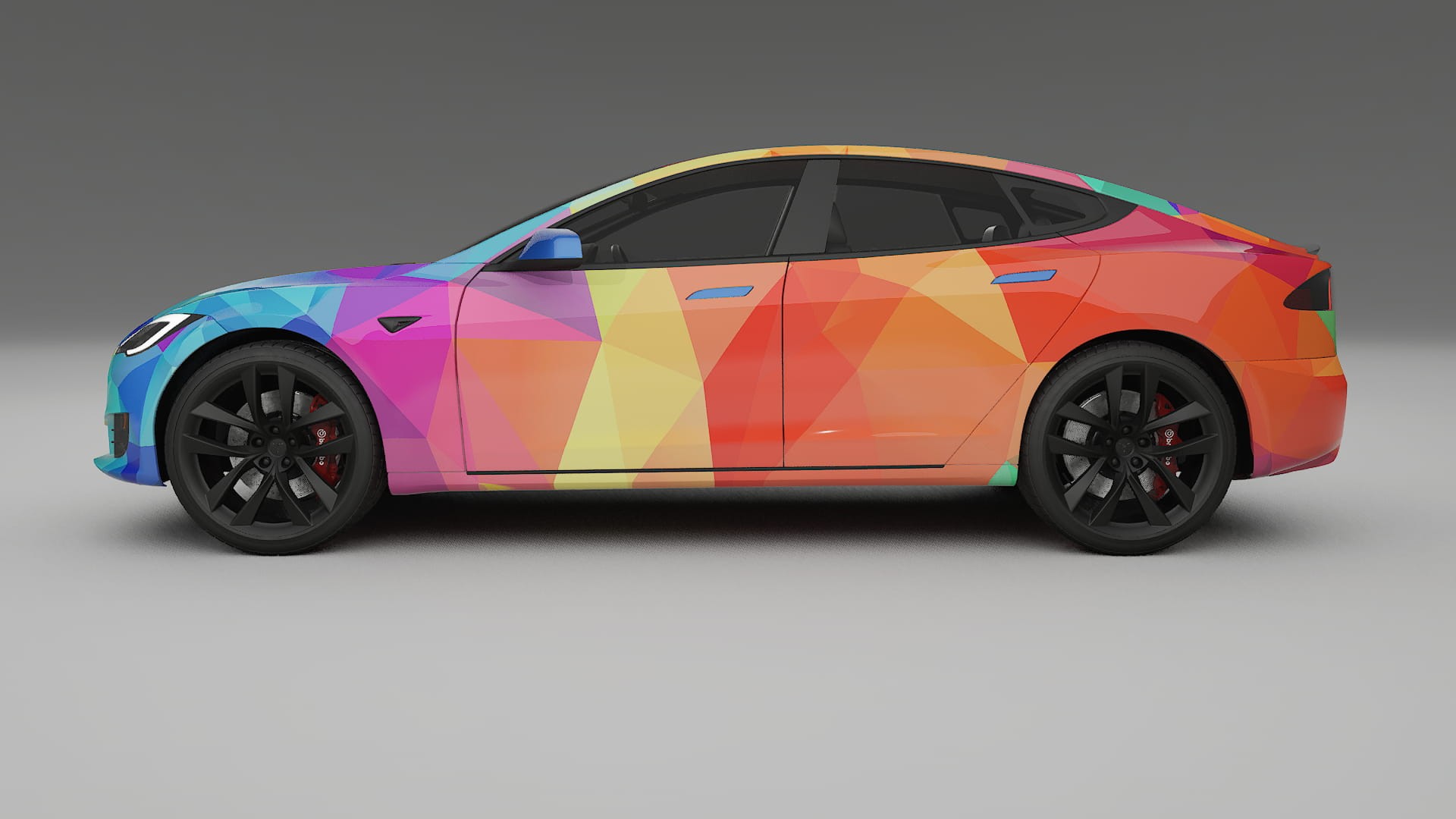 Tesla Model-S Refresh VECTOR VIBE – Ontworpen Wrap PPF Kit van Printbaar Polyurethaanfolie