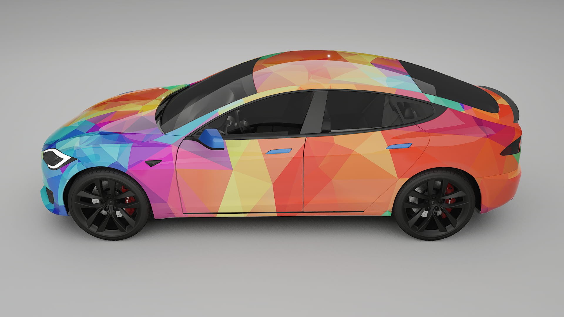 Tesla Model-S Refresh VECTOR VIBE – Ontworpen Wrap PPF Kit van Printbaar Polyurethaanfolie