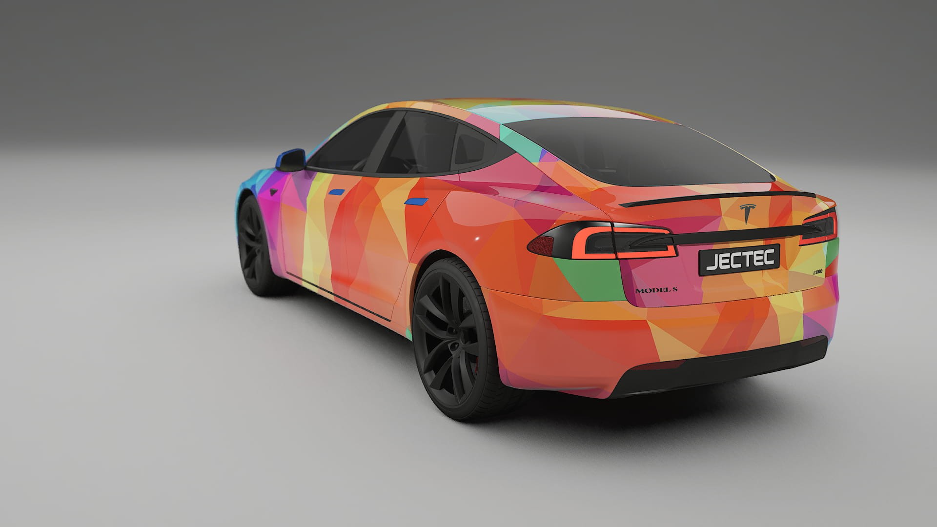 Tesla Model-S Refresh VECTOR VIBE – Ontworpen Wrap PPF Kit van Printbaar Polyurethaanfolie