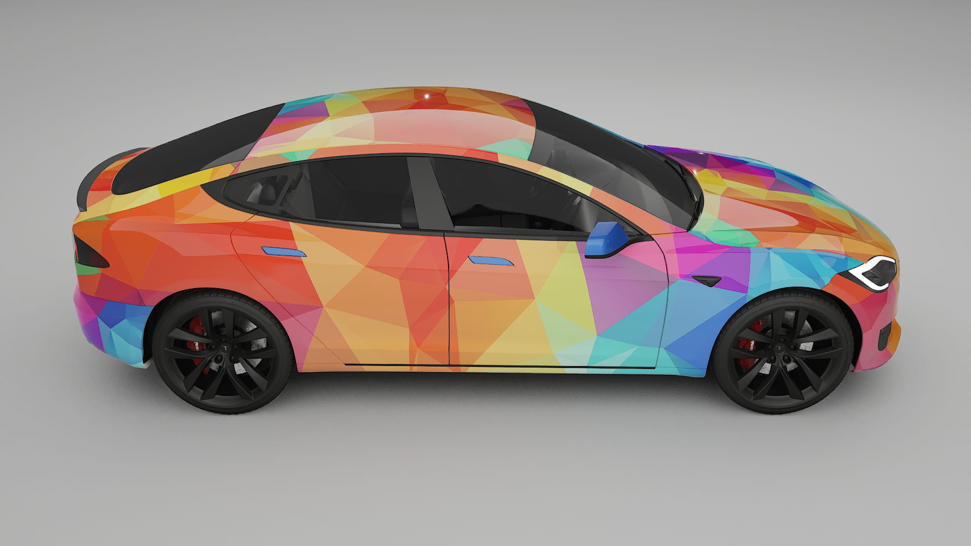 Tesla Model-S Refresh VECTOR VIBE – Ontworpen Wrap PPF Kit van Printbaar Polyurethaanfolie