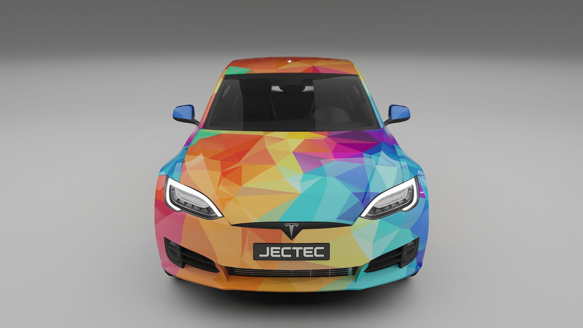 Tesla Model-S Refresh VECTOR VIBE – Ontworpen Wrap PPF Kit van Printbaar Polyurethaanfolie
