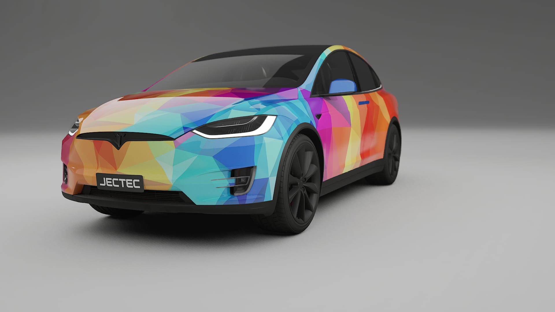 Tesla Model X VECTOR VIBE – Ontworpen Wrap PPF Kit van Printbaar Polyurethaanfolie