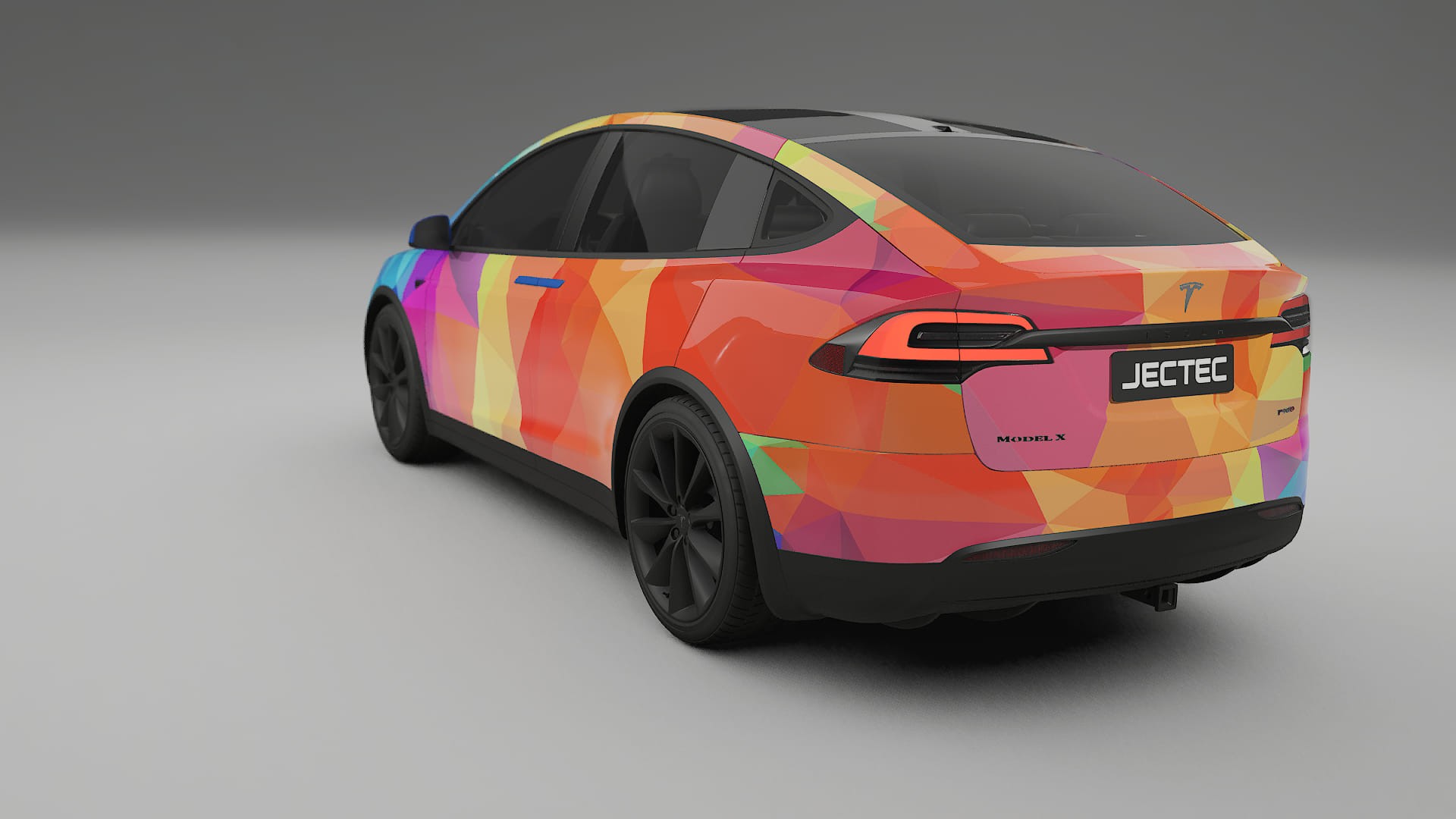 Tesla Model X VECTOR VIBE – Ontworpen Wrap PPF Kit van Printbaar Polyurethaanfolie