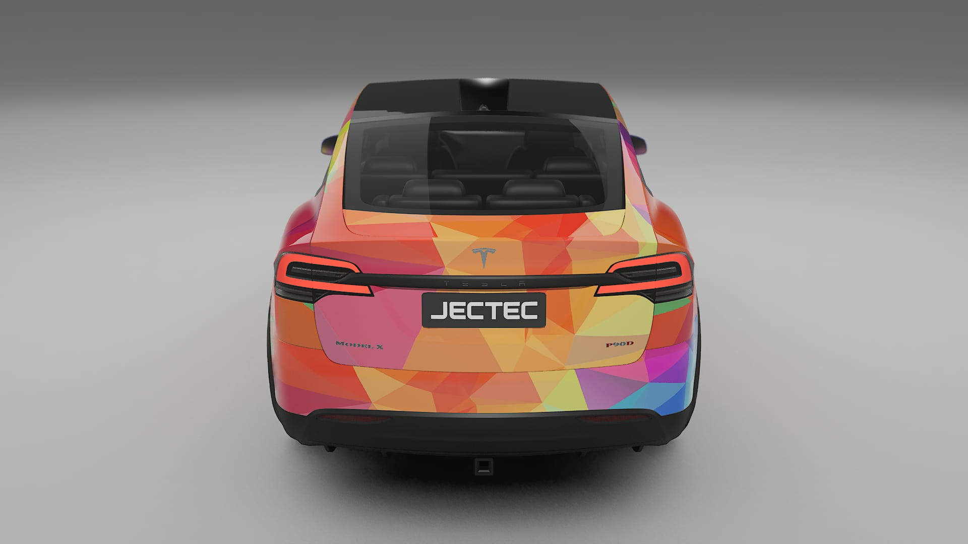 Tesla Model X VECTOR VIBE – Ontworpen Wrap PPF Kit van Printbaar Polyurethaanfolie