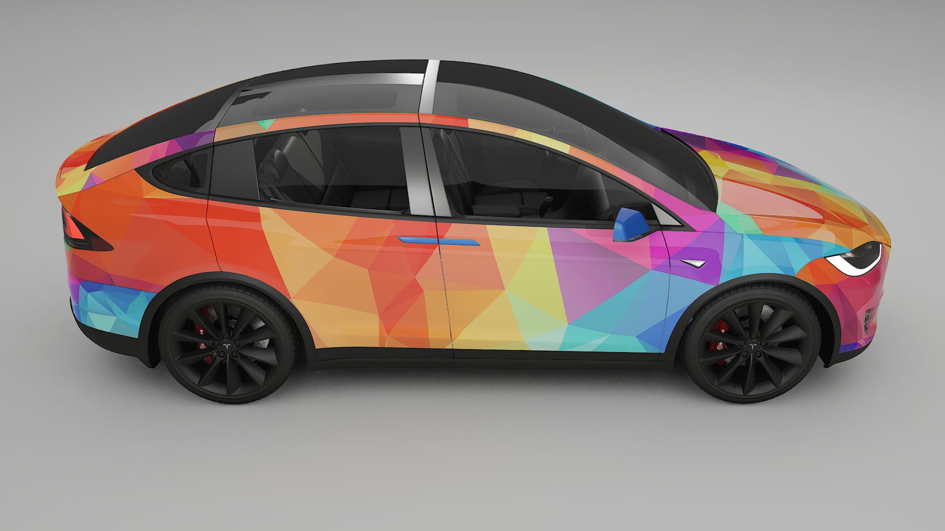 Tesla Model X VECTOR VIBE – Ontworpen Wrap PPF Kit van Printbaar Polyurethaanfolie